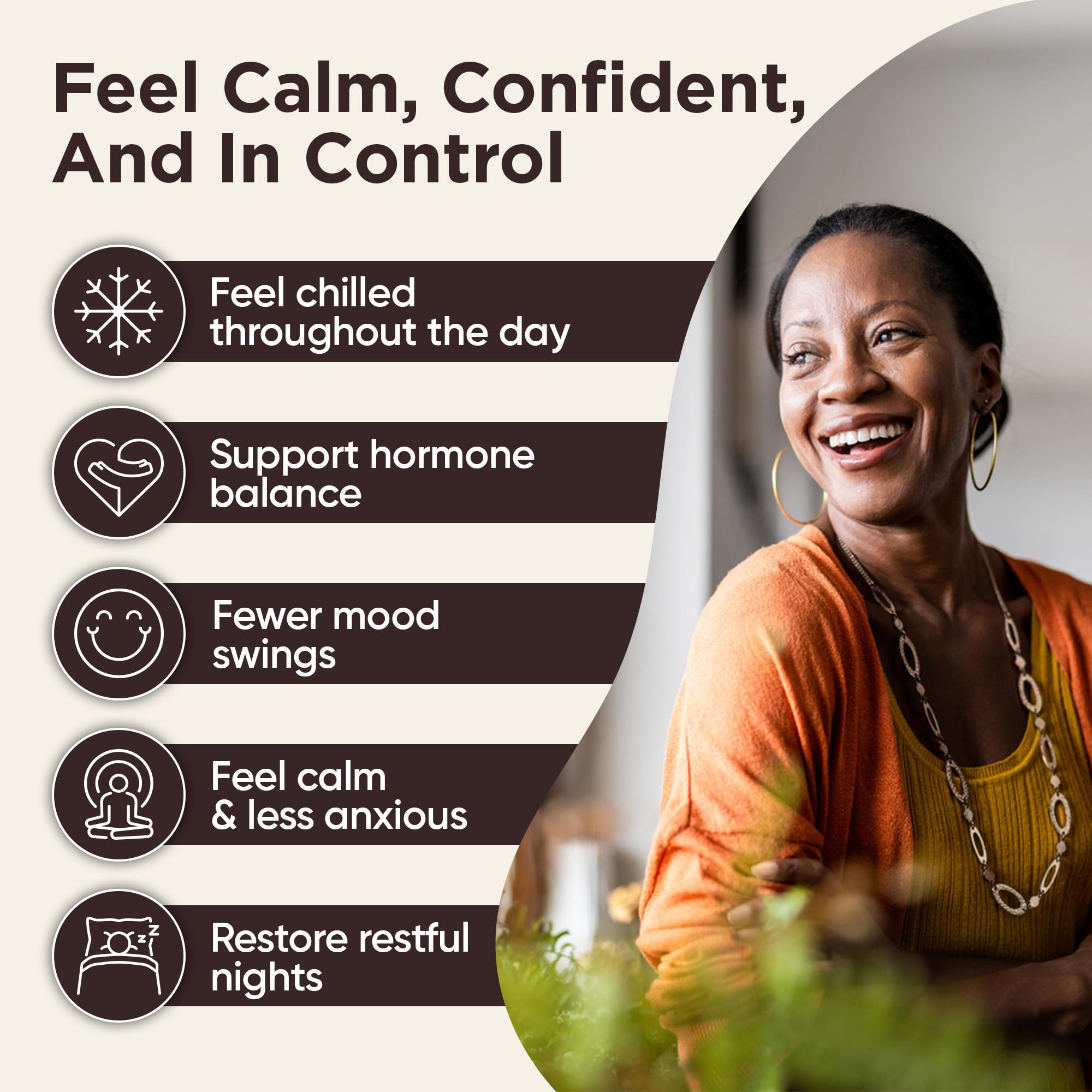 BB Company CalmAgain for Menopause Anxiousness, Mood Balance for Women | Stay Calm, Lower Cortisol, Fewer Mood Swings | Siberian Rhubarb