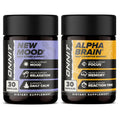 ONNIT Cognitive & Mood Support Bundle: Alpha Brain Nootropic Capsules (30 Count) + New Mood Stress Support Capsules (30 Count), IGEN Non-GMO Tested Focus, Mental Clarity, Relaxation & Sleep, 2 Pack ONNITBuy Supplements Australia