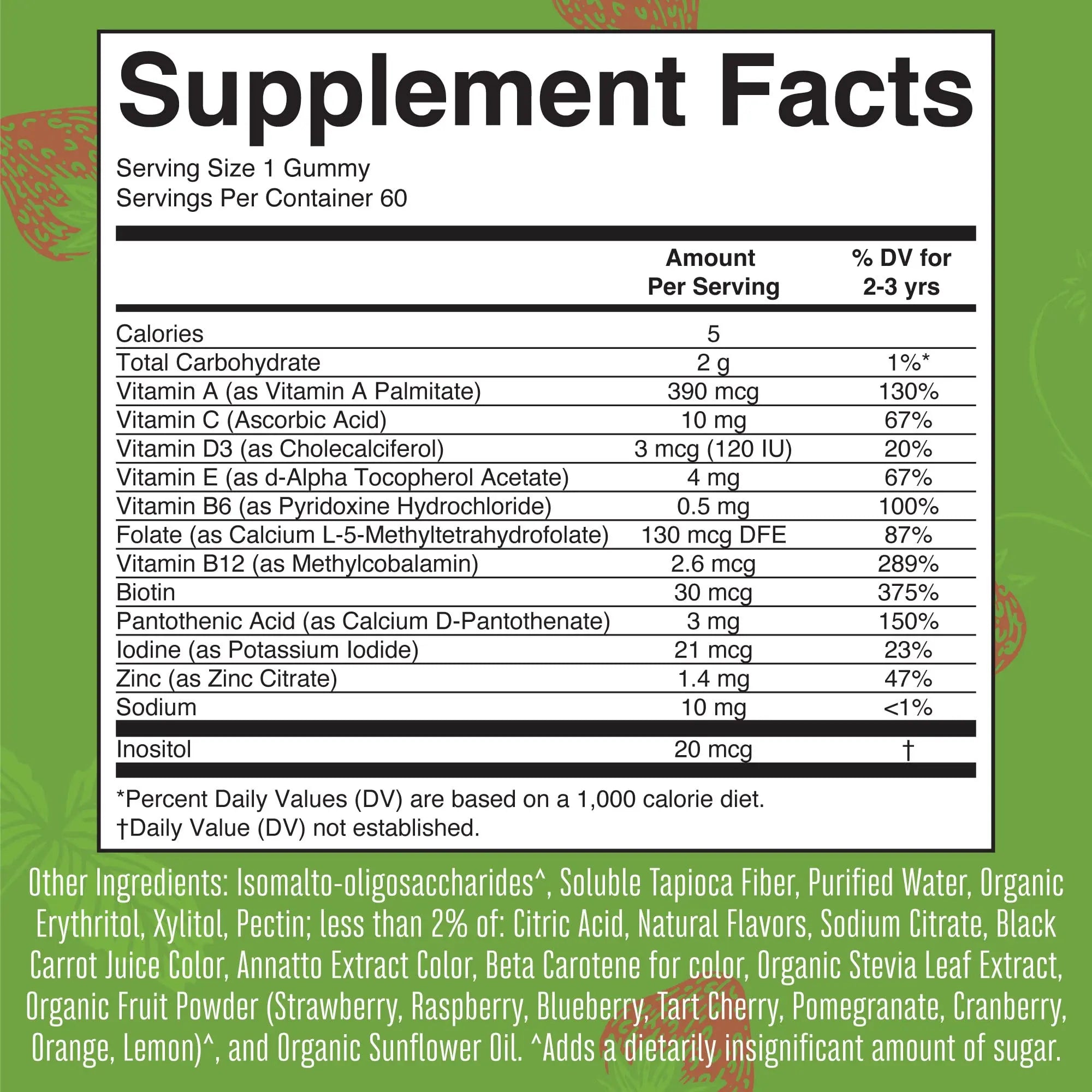 MaryRuth Organics Sugar Free Vitamin Gummies for Kids Age 2 | 2 Month Supply Multivitamin with Vitamin C, D3, Zinc | 1 Gummy Per Day | Toddler Vitamins MaryRuth OrganicsBuy Supplements Australia