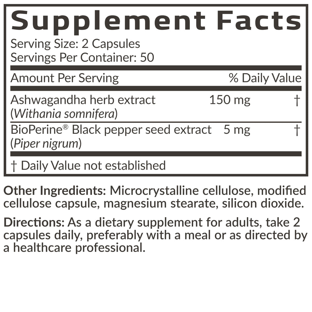 Futurebiotics Ashwagandha Extra Strength Stress & Mood Support with BioPerine - Non GMO Formula, 100 Vegetarian Capsules FuturebioticsBuy Supplements Australia
