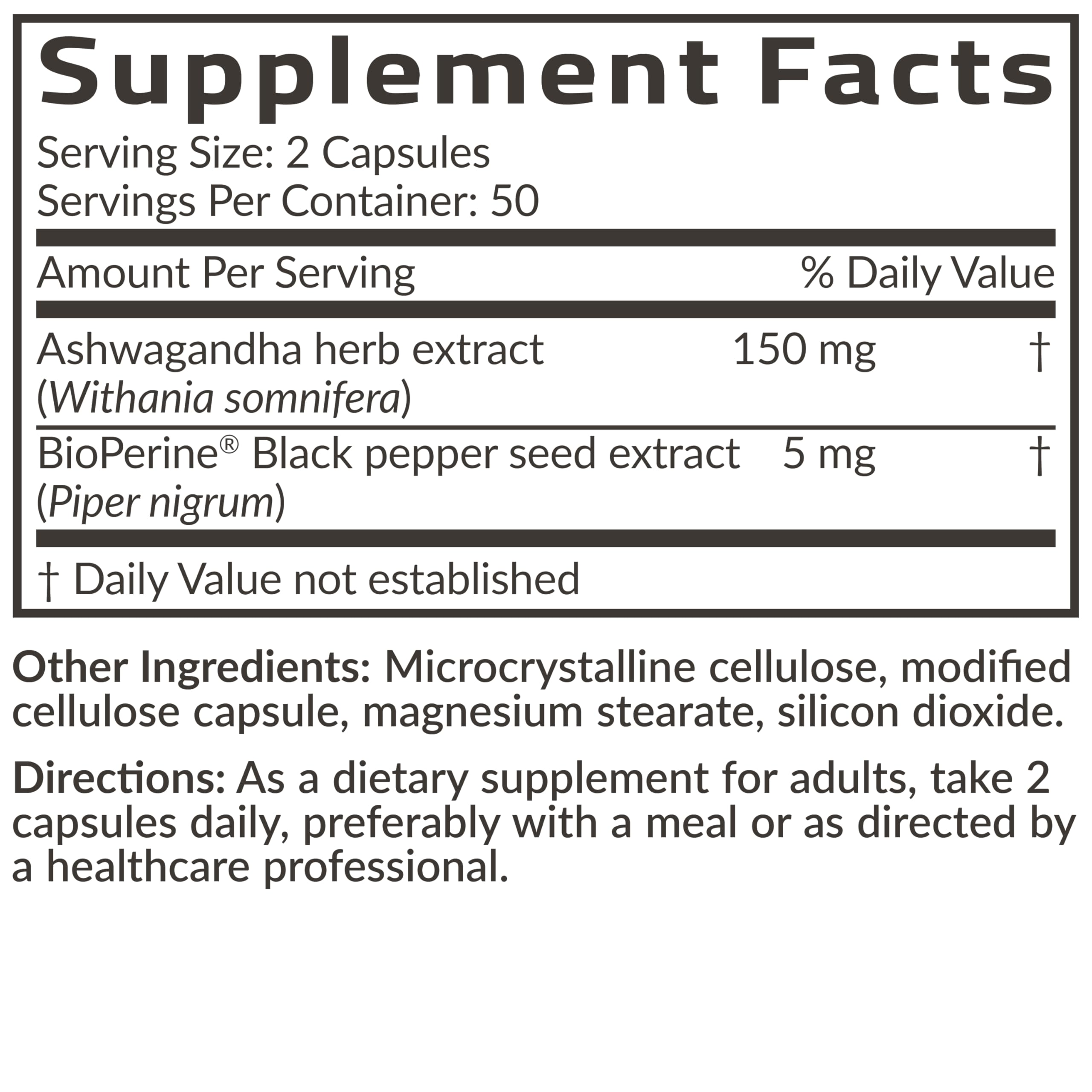 Futurebiotics Ashwagandha Extra Strength Stress & Mood Support with BioPerine - Non GMO Formula, 100 Vegetarian Capsules FuturebioticsBuy Supplements Australia