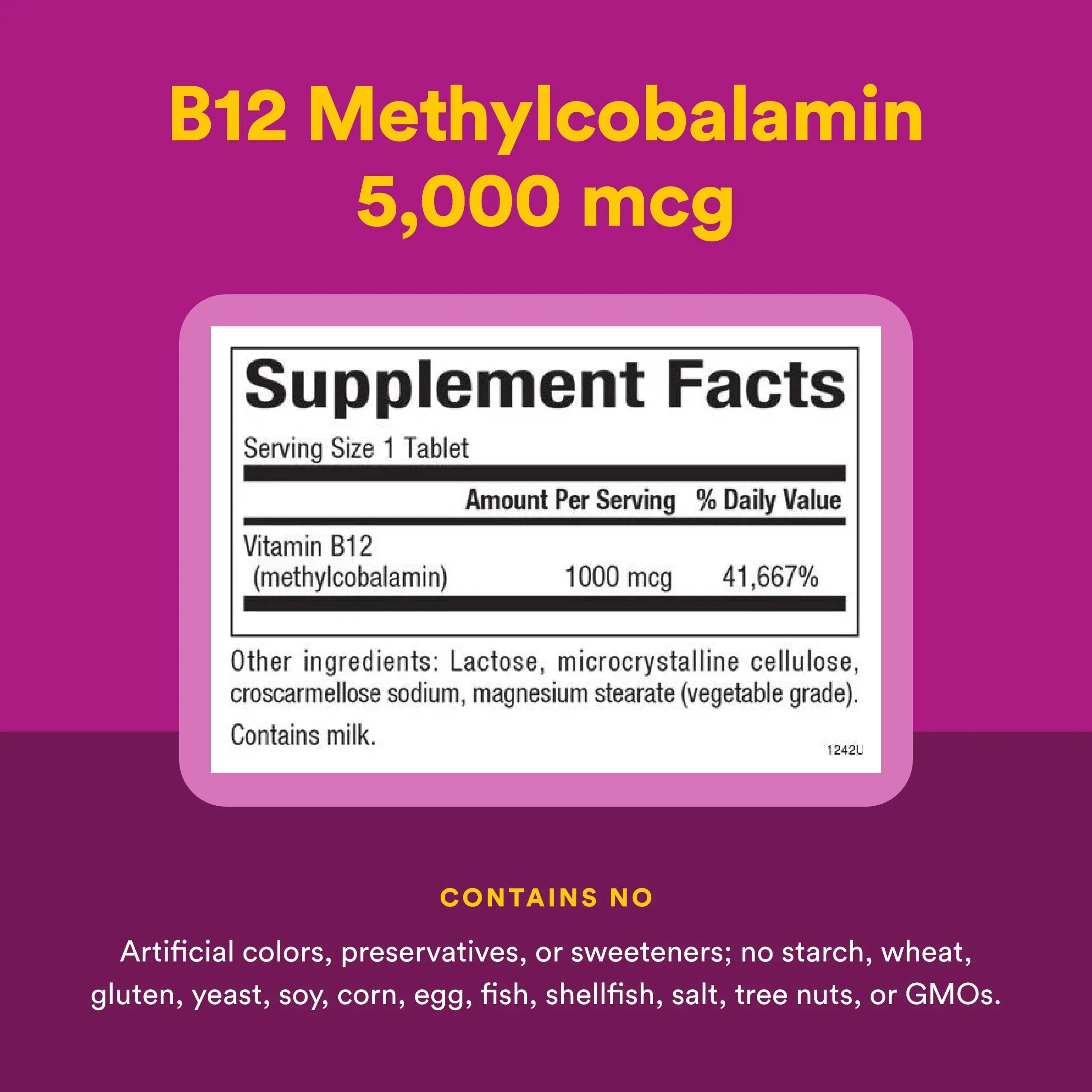 Natural Factors Methylcobalamin 1,000 mcg - Vitamin B12 Supplement in Metabolically Active Form - Supplement Supports Cll Formation Natural FactorsBuy Supplements Australia