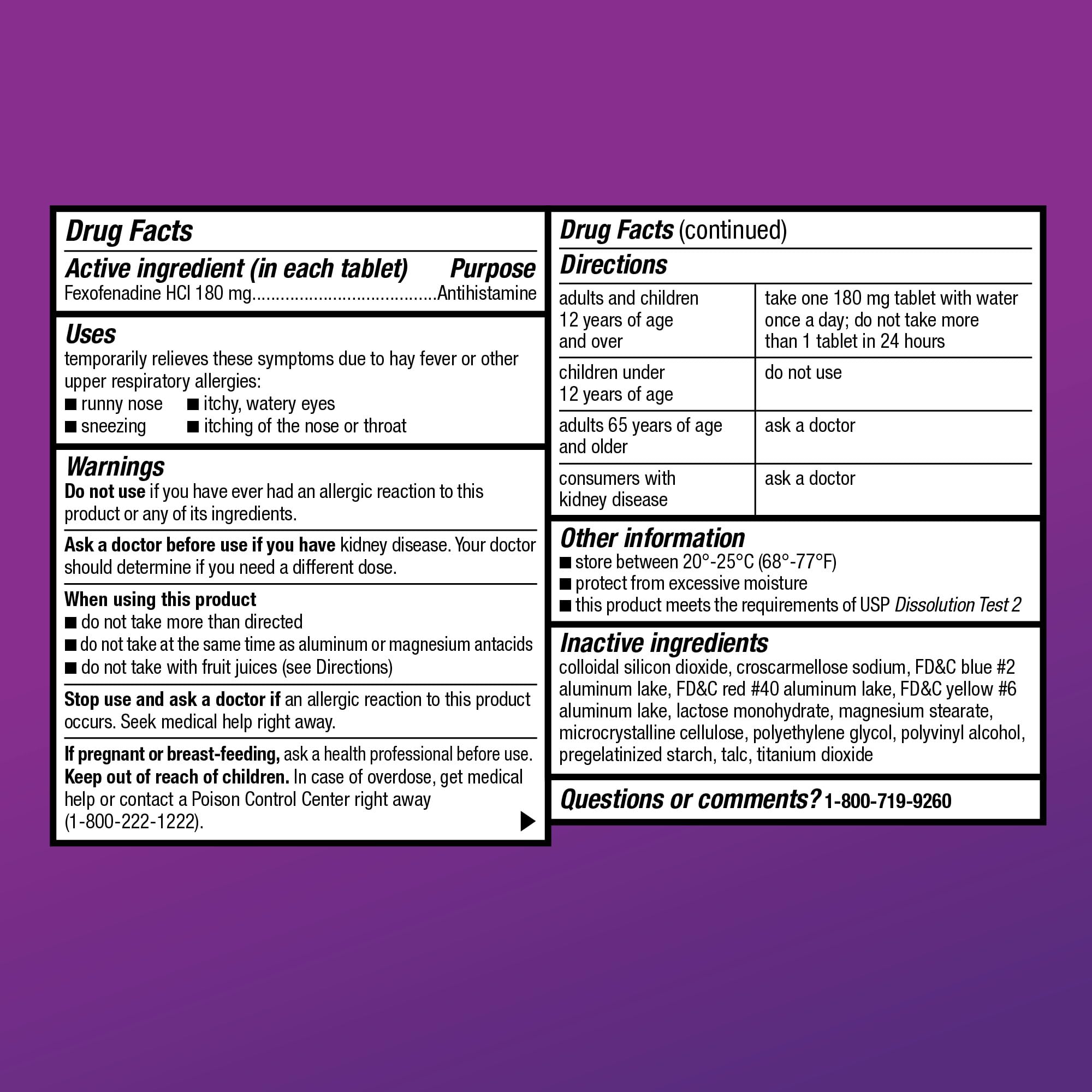 Amazon Basic Care All Day Allergy Relief, Fexofenadine Hydrochloride Tablets, 180 mg, Antihistamine, Non-Drowsy, 24-Hour Relief, Indoor & Outdoor Allergy, 30 Count Amazon Basic Care buy supplements Au