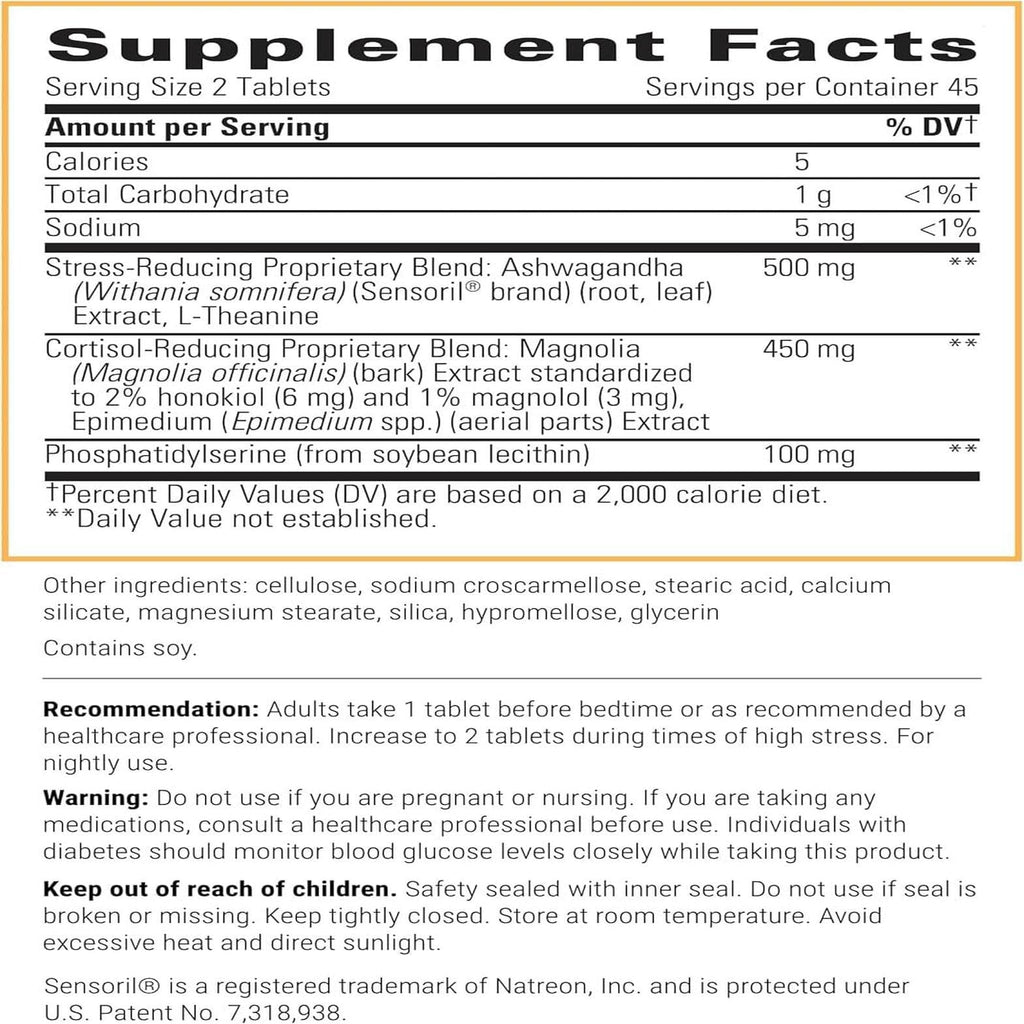 Integrative Therapeutics Cortisol Manager - Balance Cortisol & Support Relaxation for Restful Sleep* - Includes Ashwagandha & L-Theanine for Confidence with Less Stress* - 90 Tablets (45 Servings) Integrative TherapeuticsBuy Supplements Australia