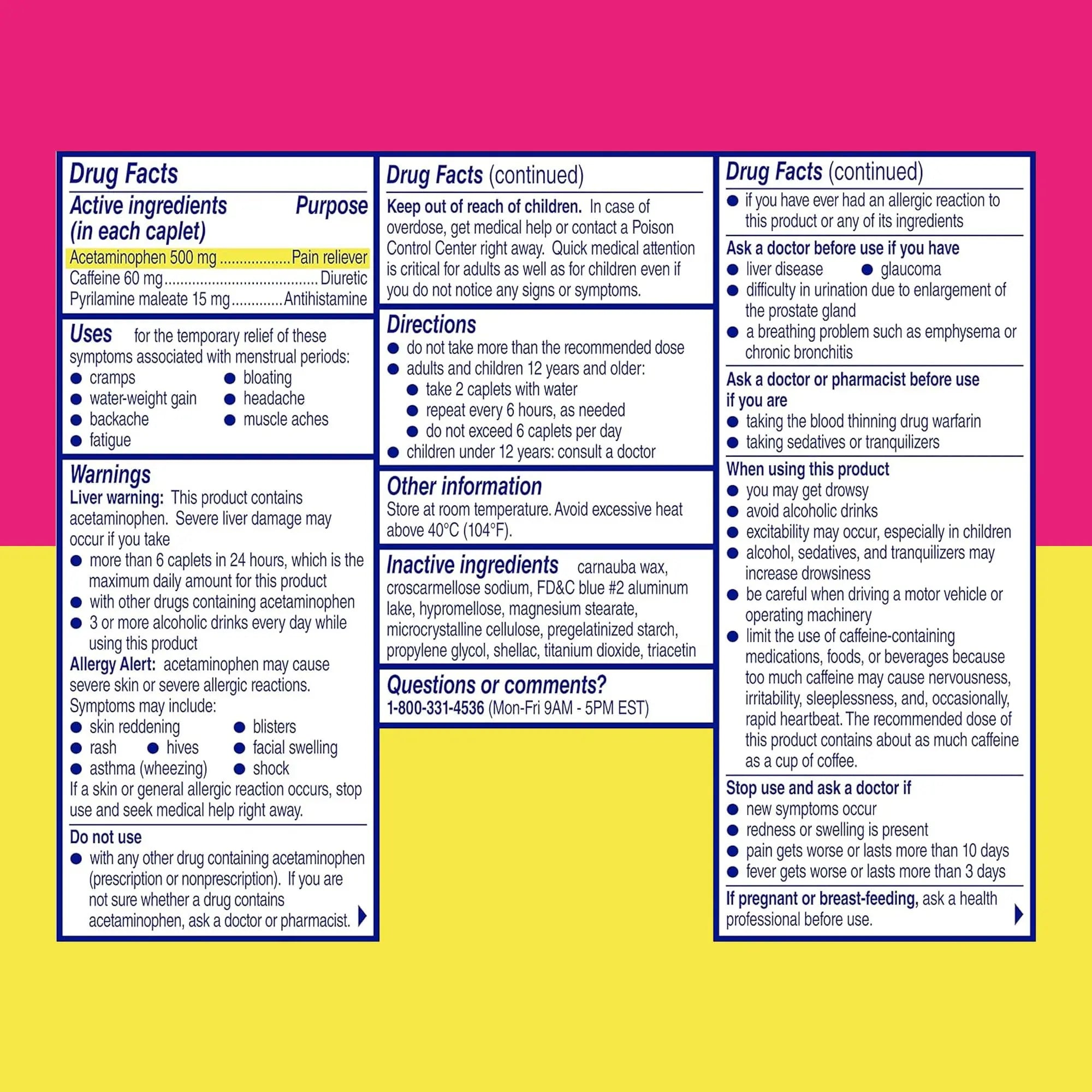 Midol Complete Menstrual Pain Relief Caplets with Acetaminophen for Period Cramps, and Menstrual Symptom Relief - 40 Count (Pack of 3) (Packaging May Vary) MidolBuy Supplements Australia