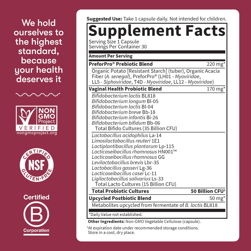 Garden of Life Dr Formulated Once Daily 3-in-1 Complete Prebiotics, Postbiotics & Probiotics for Women, PRE + PRO + POSTBIOTIC Supplement for Women’s Digestive, Immune & Vaginal Health, 30 Day Supply Garden of Life buy supplements Au
