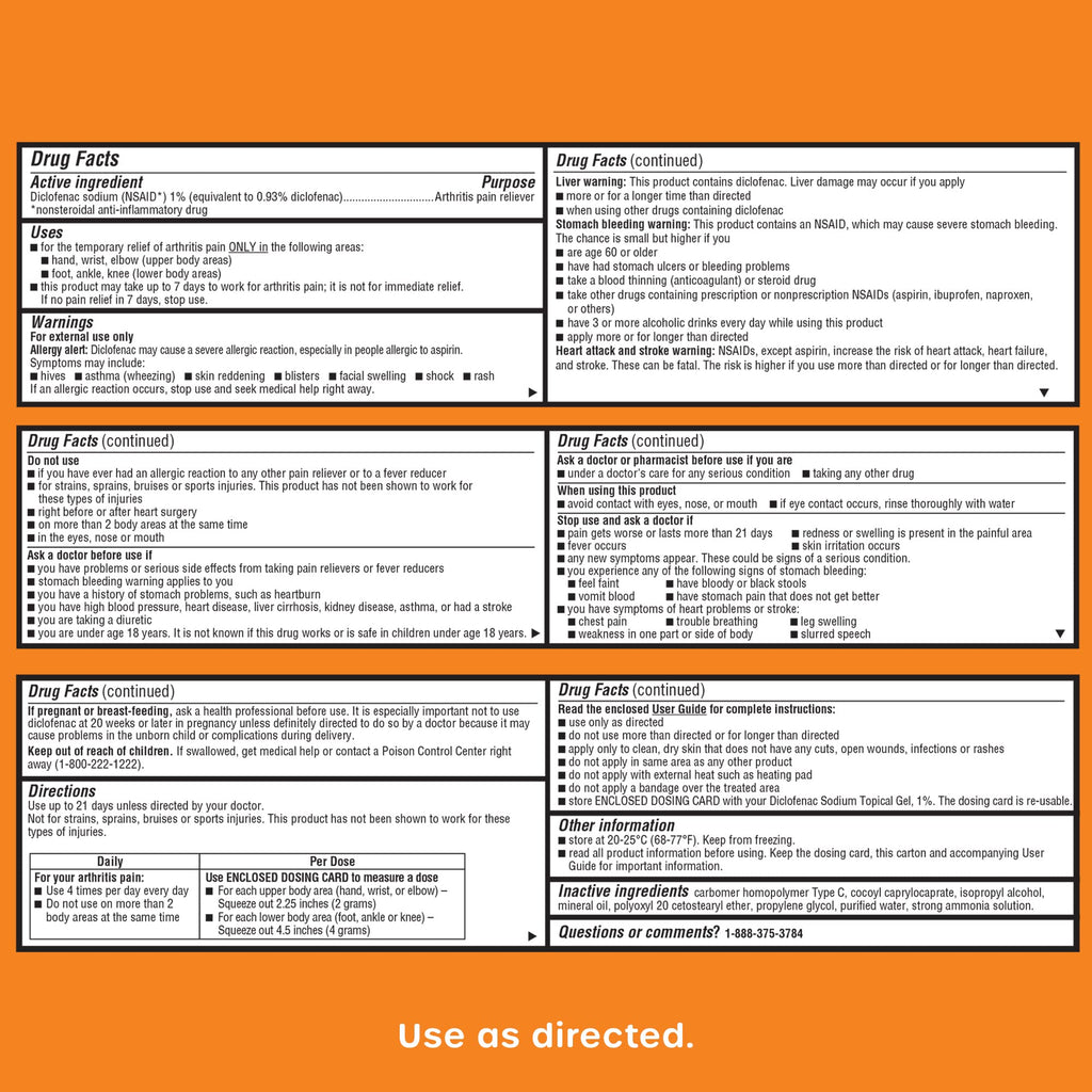 HealthCareAisle Diclofenac Gel, 1%, Arthritis Pain Relief - 150 g tube - Original Prescription Strength (NSAID) HealthCareAisleBuy Supplements Australia