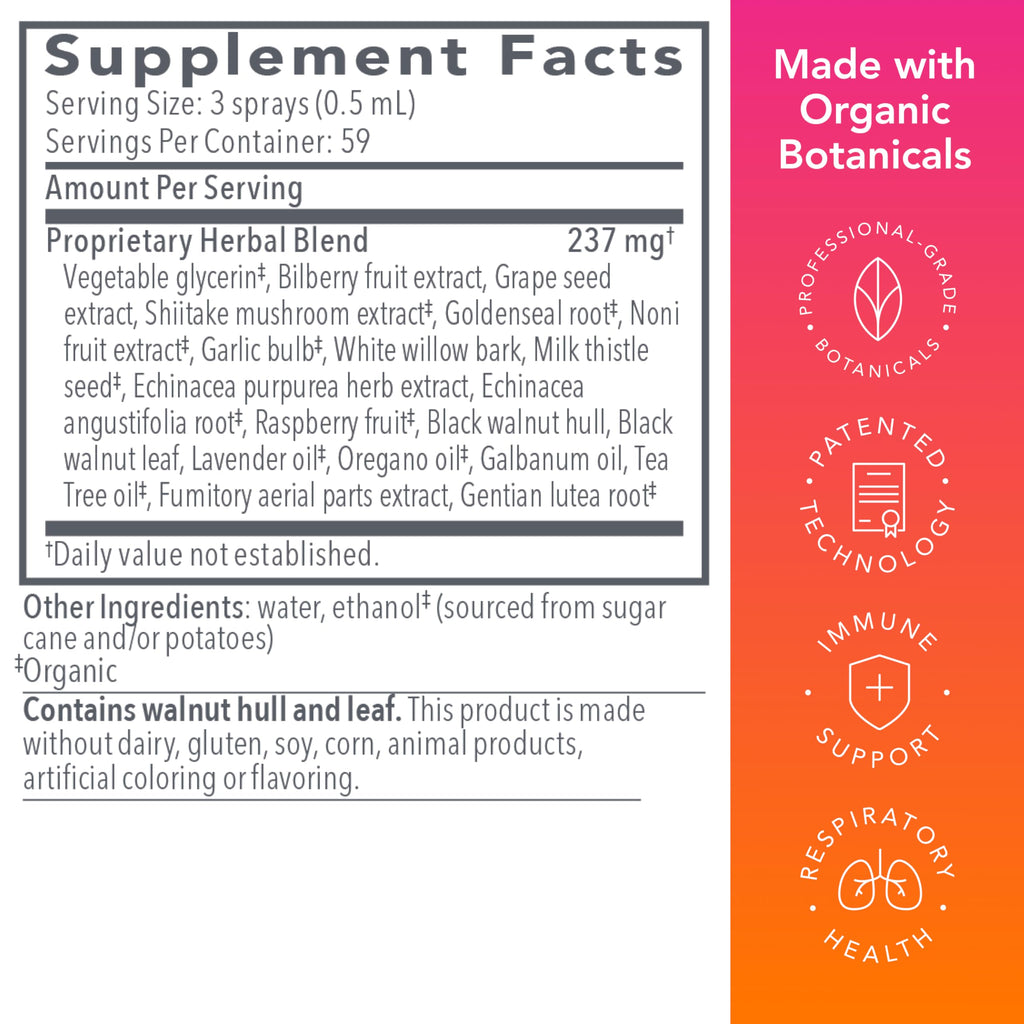 Biocidin Throat Spray - Throat Numbing Spray for Immune Support with Biocidin Blend - Clinically Researched, Fast-Acting for Seasonal Aid or Travel - Support Upper Respiratory Tract (1 fl oz) Bio-Botanical ResearchBuy Supplements Australia