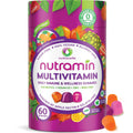 NUTRAMIN Daily Vegan Keto Multivitamin Gummies Non-GMO Natural Vitamin C D + Zinc for Immunity, Plant-Based, Sugar-Free, Nut-Free Nutracelle