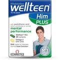 Vitabiotics Wellteen Him Plus Omega-3 - Maximum Nutritional Support for Teenagers and Young Men Ages 13-19 - 56 Tablets and Capsules WellteenBuy Supplements Australia