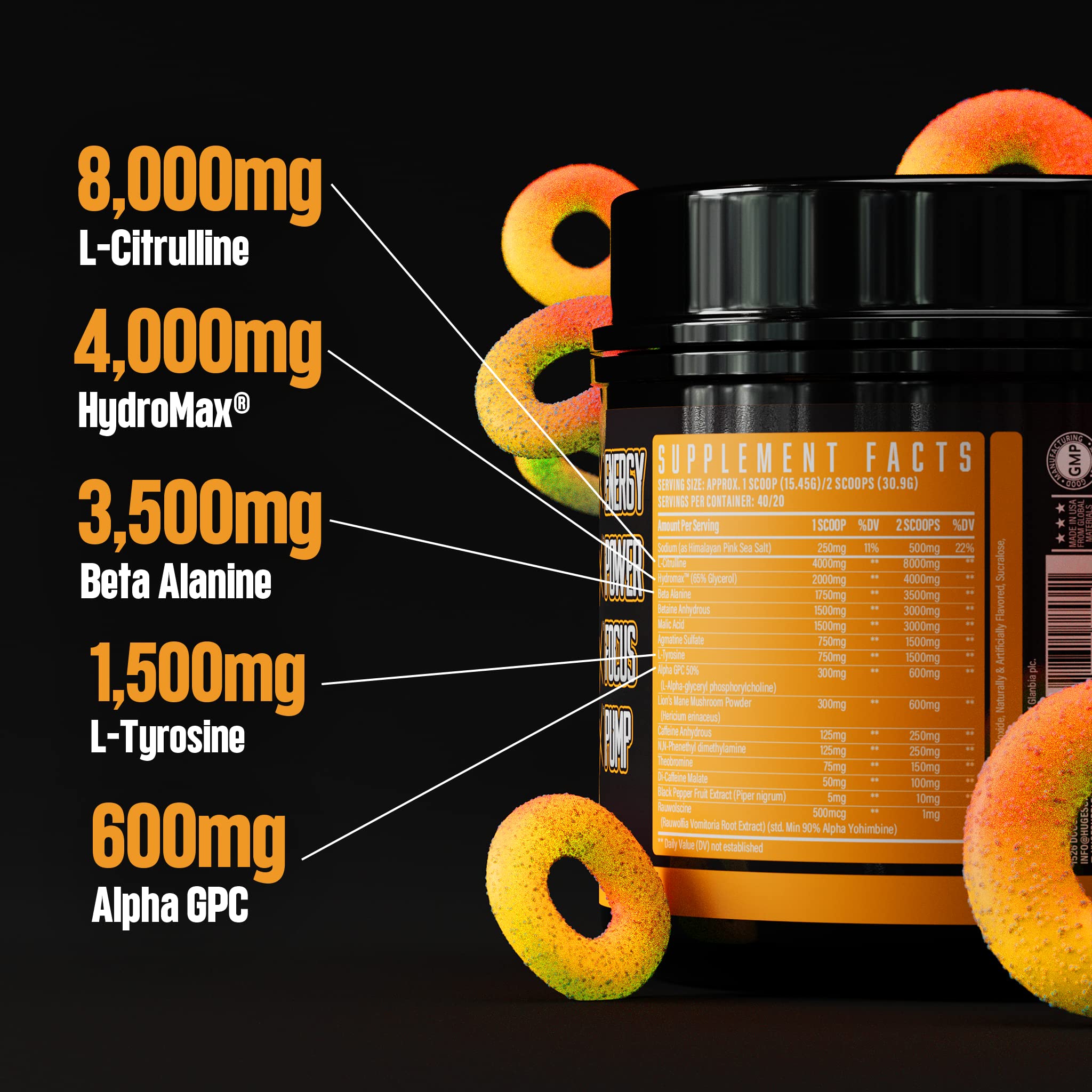 Huge Supplements Wrecked Pre-Workout Powder, 30G+ Ingredients Per Serving to Boost Huge SupplementsBuy Supplements Australia