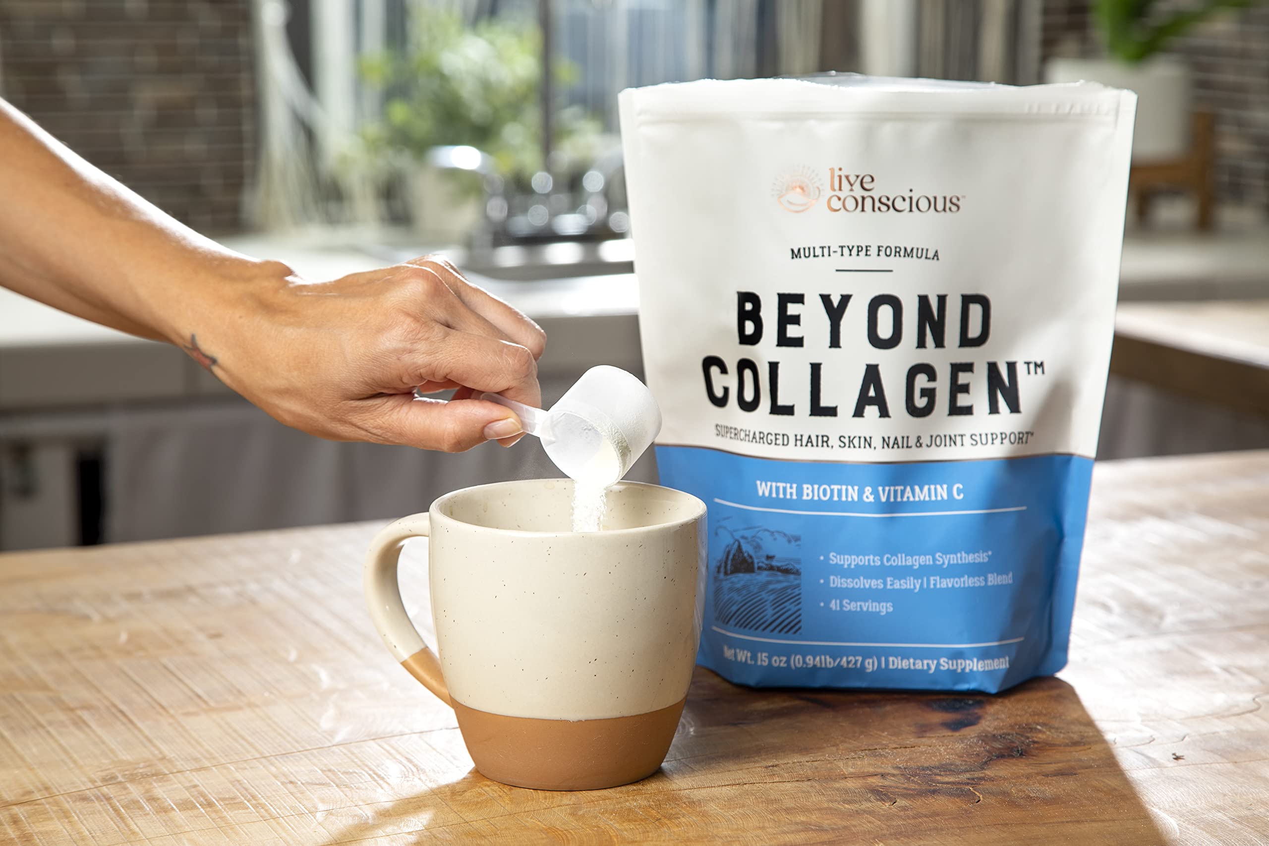 Live Conscious Beyond Collagen Multi Collagen Powder for Women w/Types I, II, III, V & X Live ConsciousBuy Supplements Australia