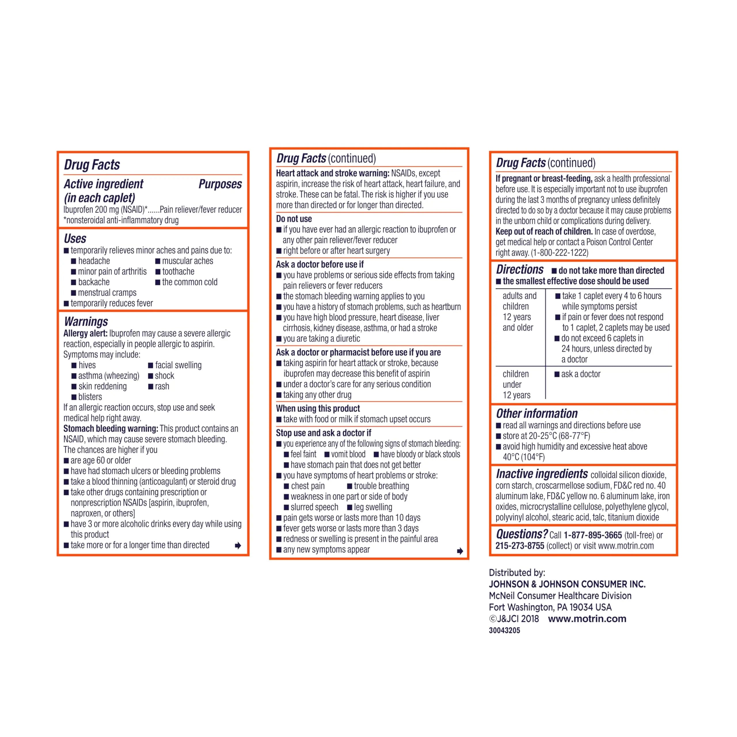 Motrin IB, Ibuprofen 200mg Tablets, NSAID Pain Reliever & Fever Reducer for Headache, Backache, Muscular Aches, & Menstrual Cramps, Over-The-Counter Pain Relief Medicine, 100 ct MotrinBuy Supplements Australia