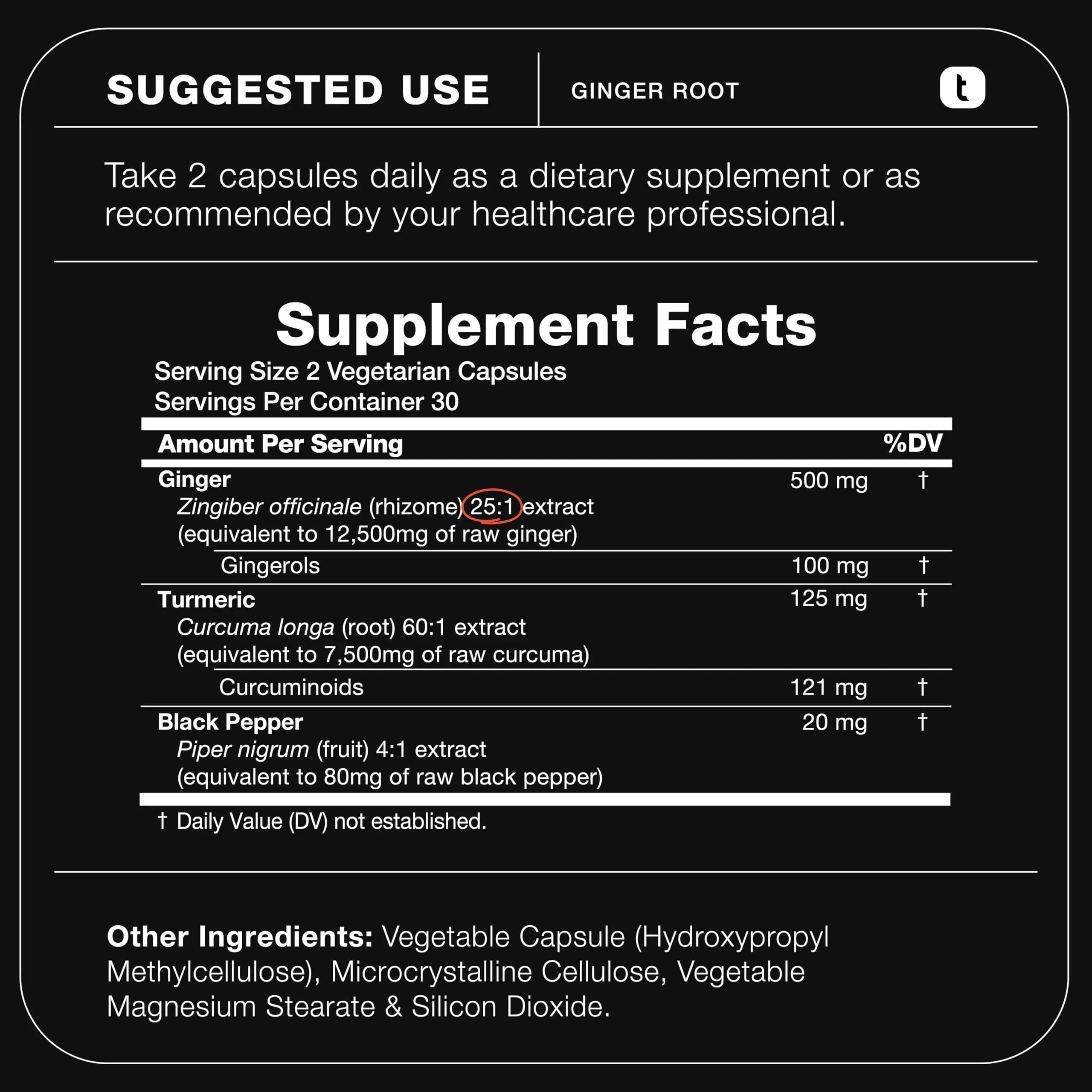 Toniiq Ginger Root Capsules – Ultra High Potency 25:1 Extract with 20% Gingerols – with Curcumin & Black Pepper for Synergy – Lab Tested – 60 Capsules Toniiq buy supplements Au