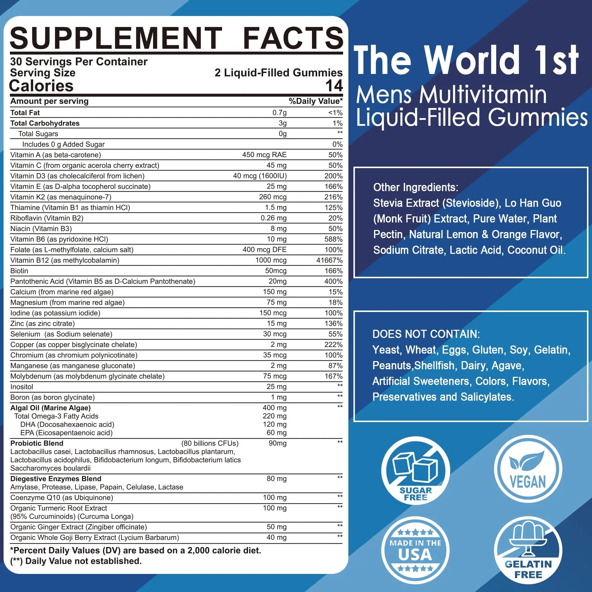 LILICARE Mens Multivitamins Gummies + Methylene Blue Gummies for Human LILICAREBuy Supplements Australia