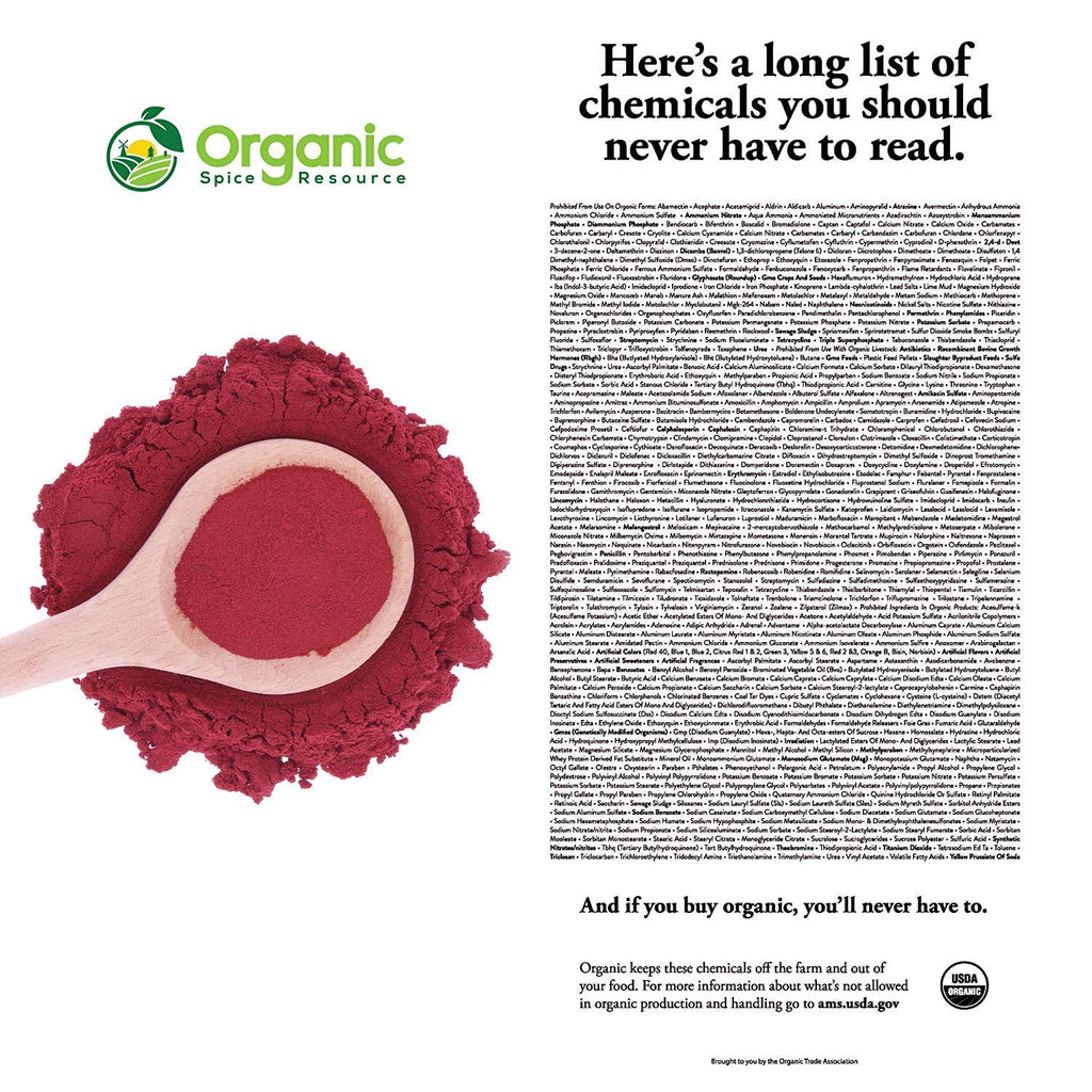 Organic Beet Root Powder | 8 oz or 226g | USDA Organic Approved, Raw and Non GMO Organic Spice ResourceBuy Supplements Australia