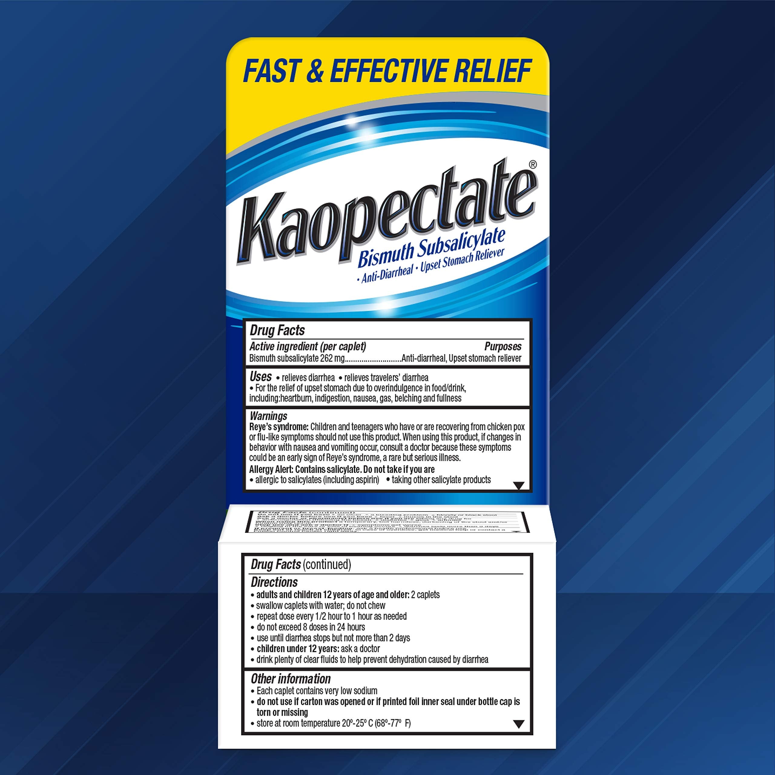 Kaopectate Multi-Symptom Anti-Diarrheal & Upset Stomach Reliever, 42 Caplets, Anti Diarrhea Caplets Kaopectate buy supplements Au