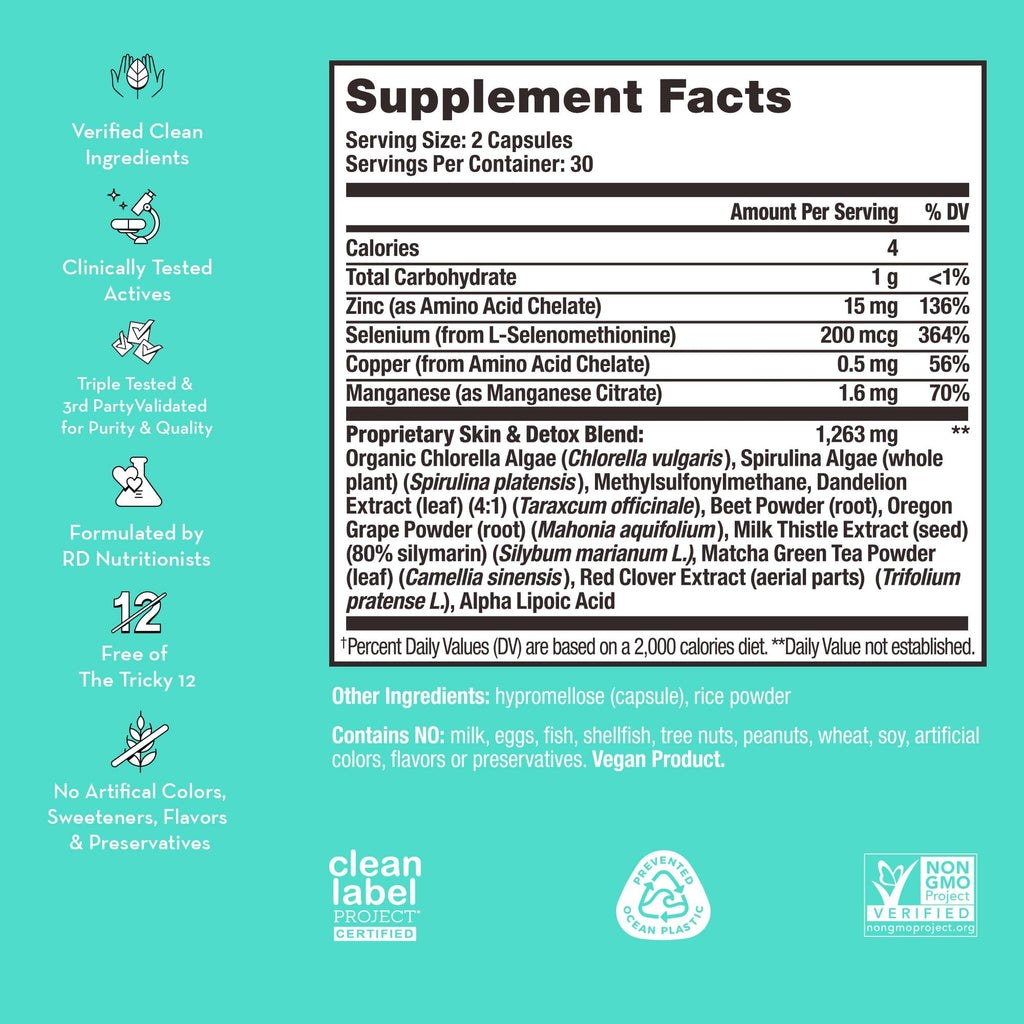 HUM Daily Cleanse Acne Supplements - Support for Clear Skin & Improved Digestion HUMBuy Supplements Australia