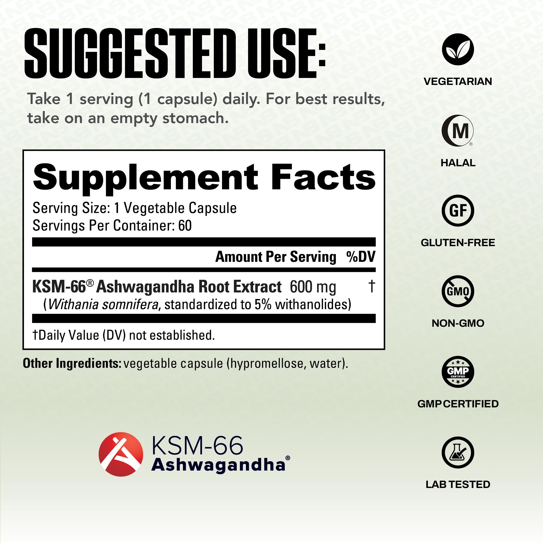 NutraBio Ashwagandha KSM-66 | Ashwagandha Herbal Supplement for Stress, Mood, & Performance | 600 MG of Clinically Studied KSM66 60 Capsules NutraBioBuy Supplements Australia