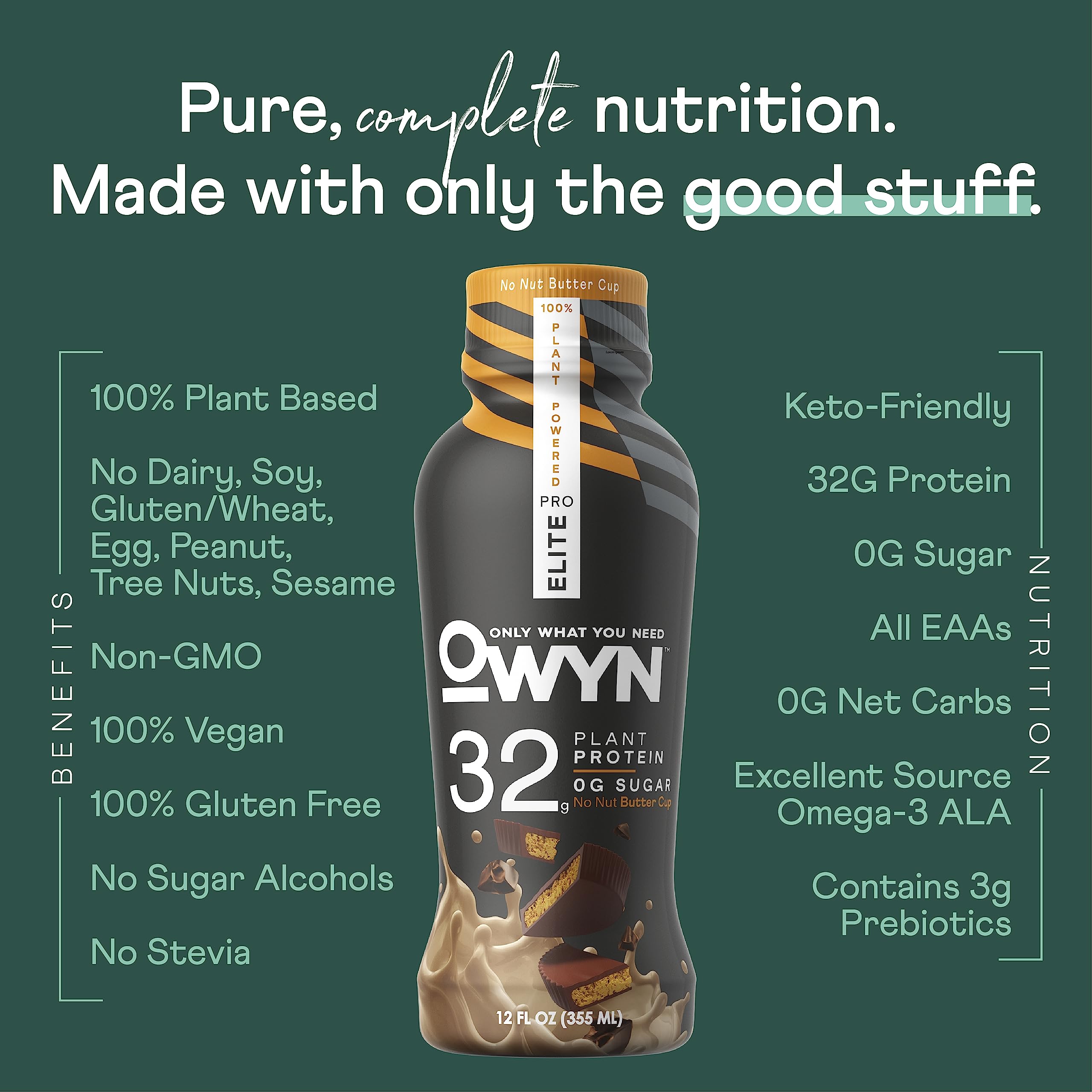 OWYN Only What You Need Pro Elite Vegan High Protein Keto Shake, 32g Protein, 9 Amino OWYN Only What You NeedBuy Supplements Australia