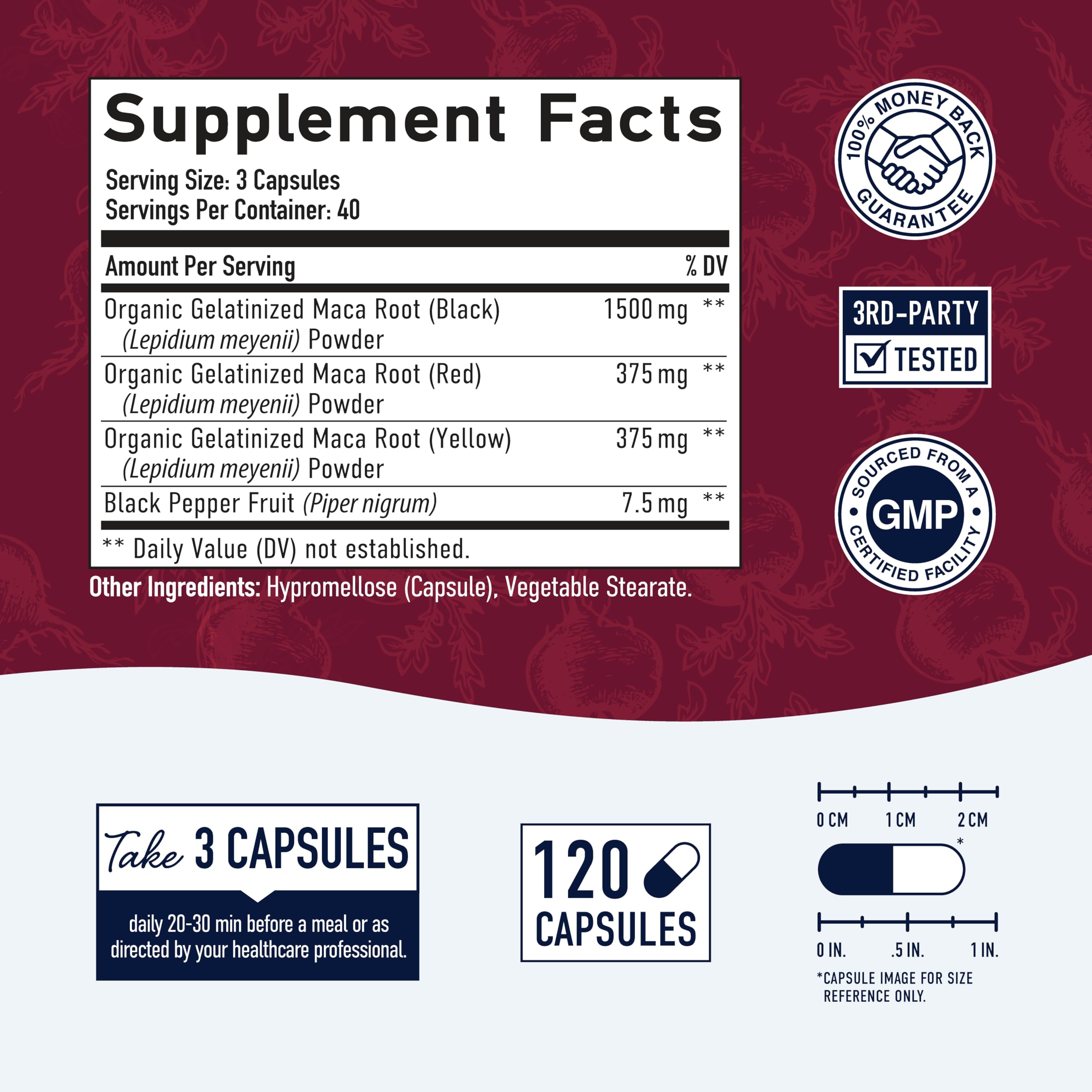 Organic Maca Root Capsules for Women | 2250MG Extra Strength | Red, Black & Yellow SMNutritionBuy Supplements Australia