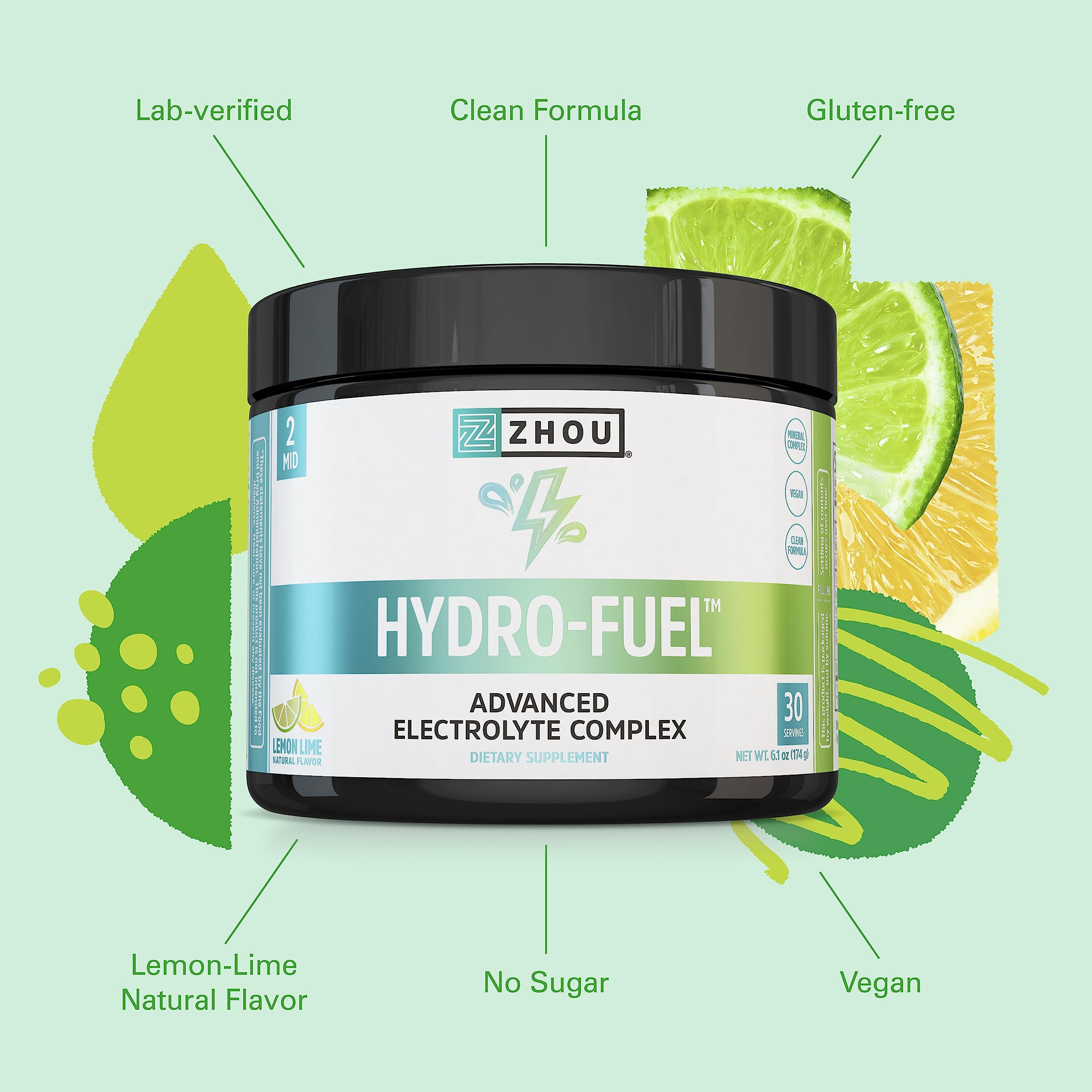 Zhou Nutrition Hydro Fuel, Sugar Free Electrolyte Powder, Replenish Nutrients, Restore Zhou NutritionBuy Supplements Australia