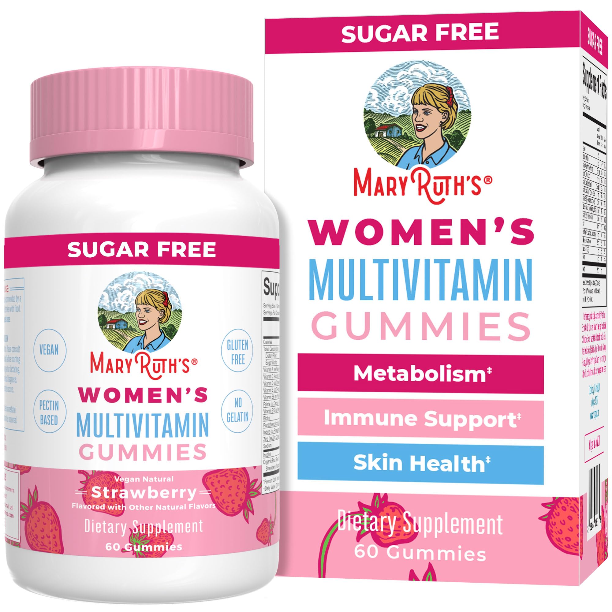 MaryRuth Organics Women's Immune Support Multivitamin Gummies | Ages 14+ | Skin Health | Gummy Vitamins for Women | Sugar-Free | Vegan | Non-GMO | 60 Count MARYRUTH'SBuy Supplements Australia