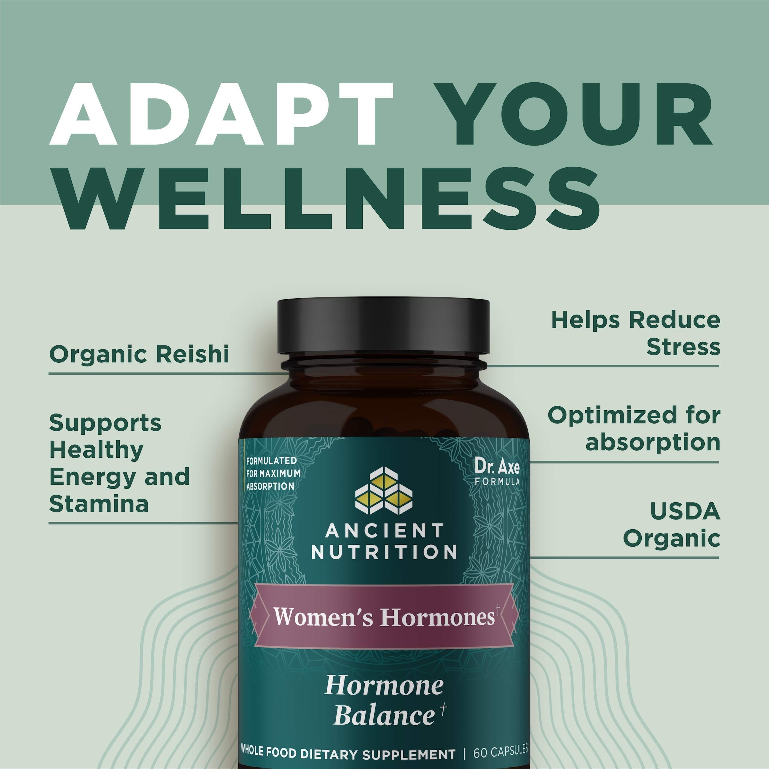 Ancient Nutrition Women's Hormones, Helps Reduce Stress, Supports Energy, Hormone Balance, Gluten Free, Paleo and Keto Friendly, 60 Capsules Ancient NutritionBuy Supplements Australia