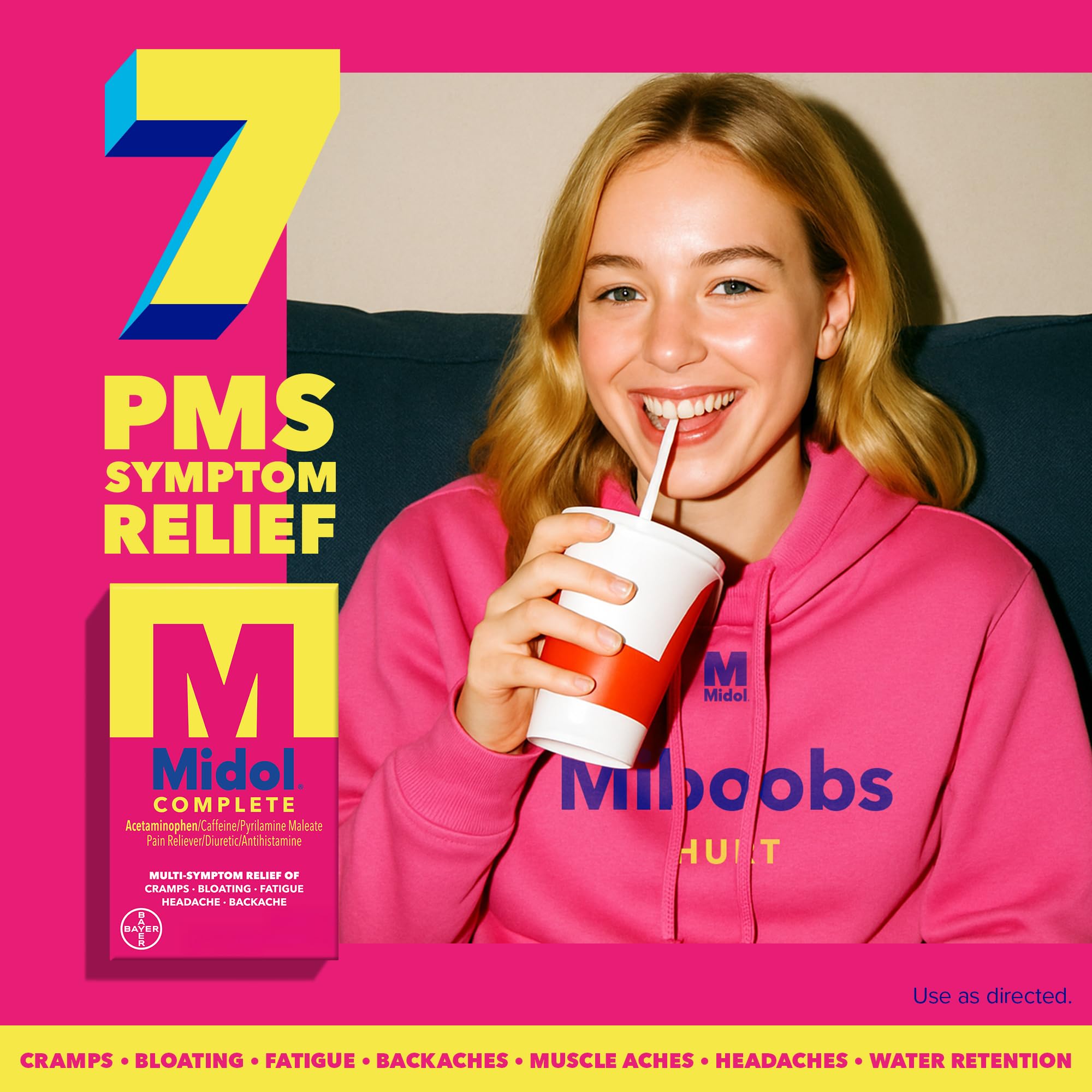 Midol Complete On The Go Caplets with Acetaminophen for Menstrual Symptom Relief, Period Cramp and Menstrual Pain Relief, 50 Count (25 Pouches of 2) MidolBuy Supplements Australia