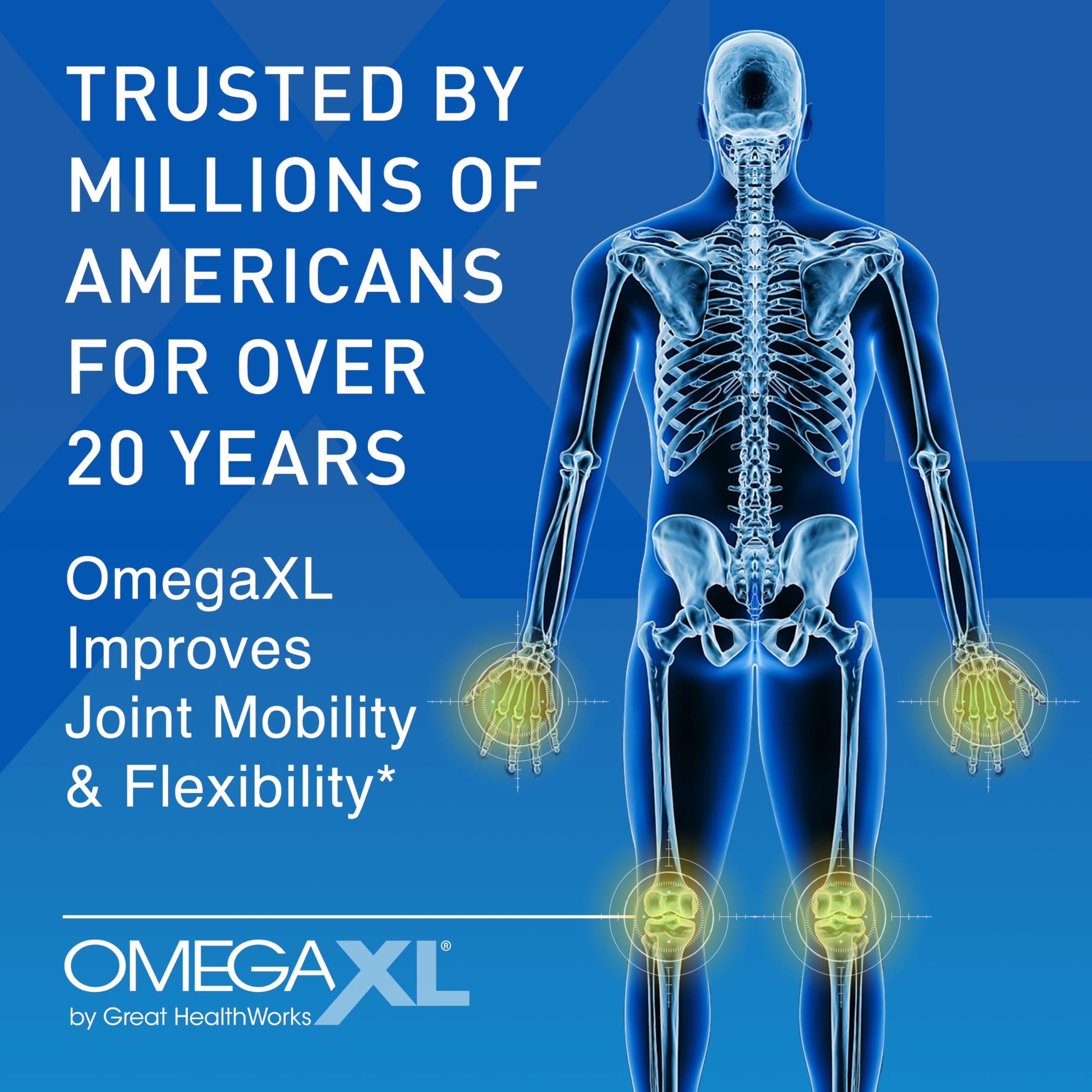 OmegaXL Joint Support Supplement - Natural Muscle Support, Green Lipped Mussel Oil, Soft Gel Pills, Drug-Free, 120 Count OmegaXLBuy Supplements Australia