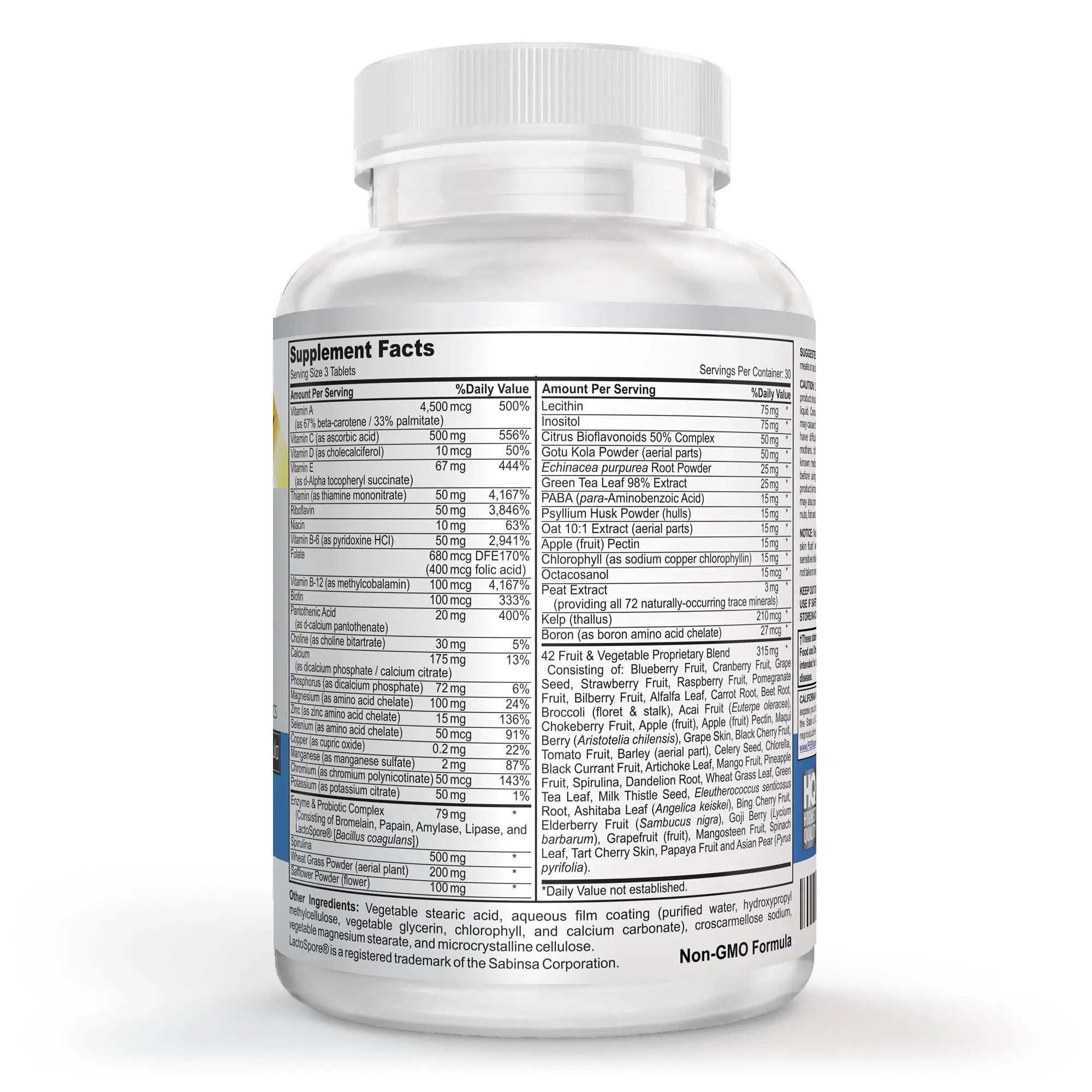Vegan Whole Food Multivitamin & Mineral - Vitamins A B1 B2 B6 B12 C D3 E & 110 Super Foods, Herbs, Greens & Reds Vitalité Now!Buy Supplements Australia