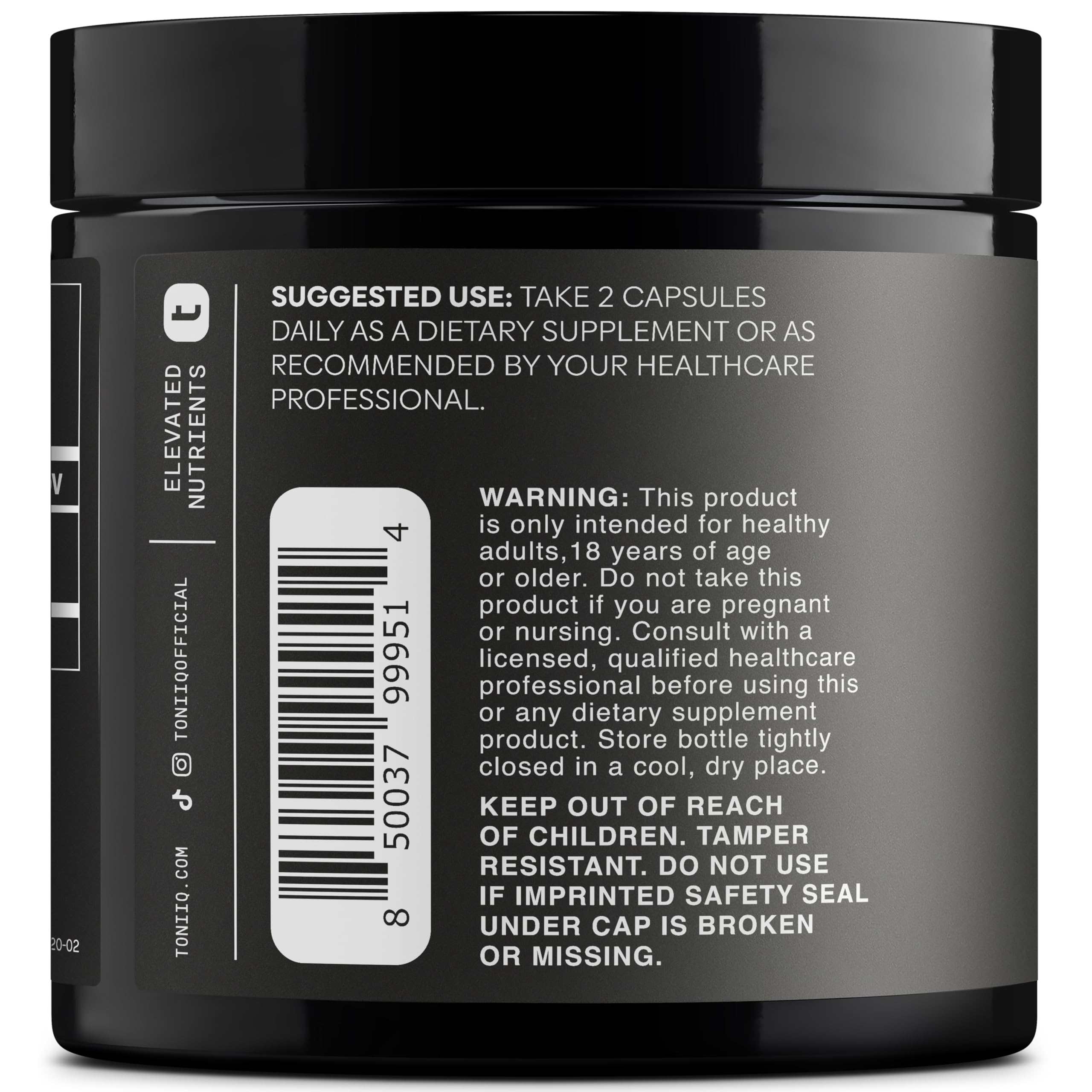 Toniiq Fadogia Agrestis - Ultra High Potency 30:1 Extract - 1200mg Per Serving - Highly Concentrated - Third-Party Lab Tested - 120 Capsules Toniiq buy supplements Au