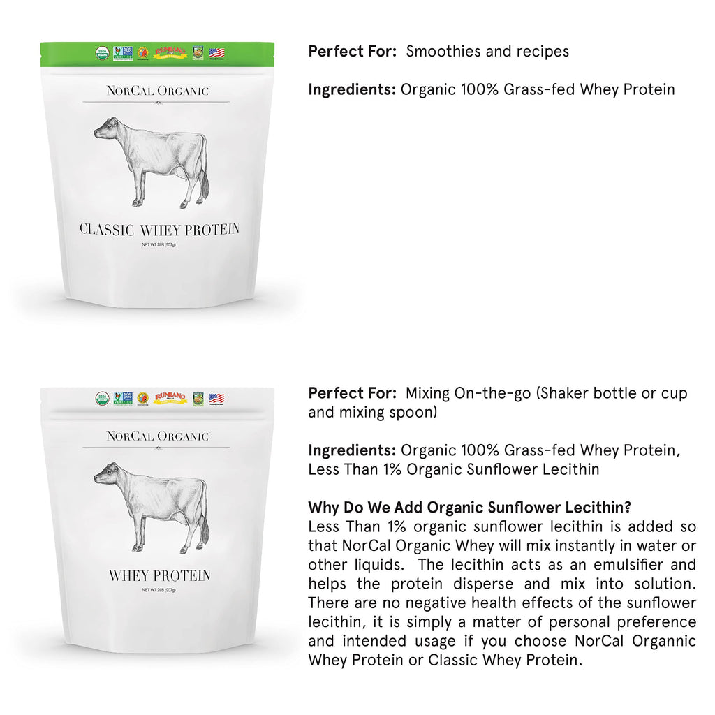 NorCal Organic Classic Whey Protein - 2lbs Bulk | 100% Grass-Fed & Finished NorCal OrganicBuy Supplements Australia