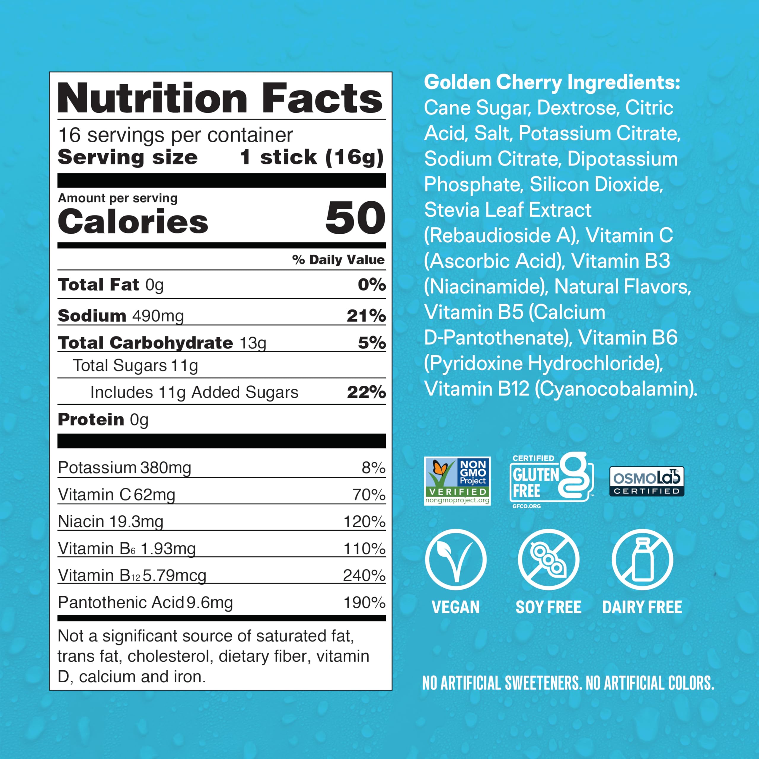 Liquid I.V.® Hydration Multiplier - Golden Cherry | Electrolyte Powder Drink Mix | 1 Pack (16 Servings) Liquid I.V.Buy Supplements Australia