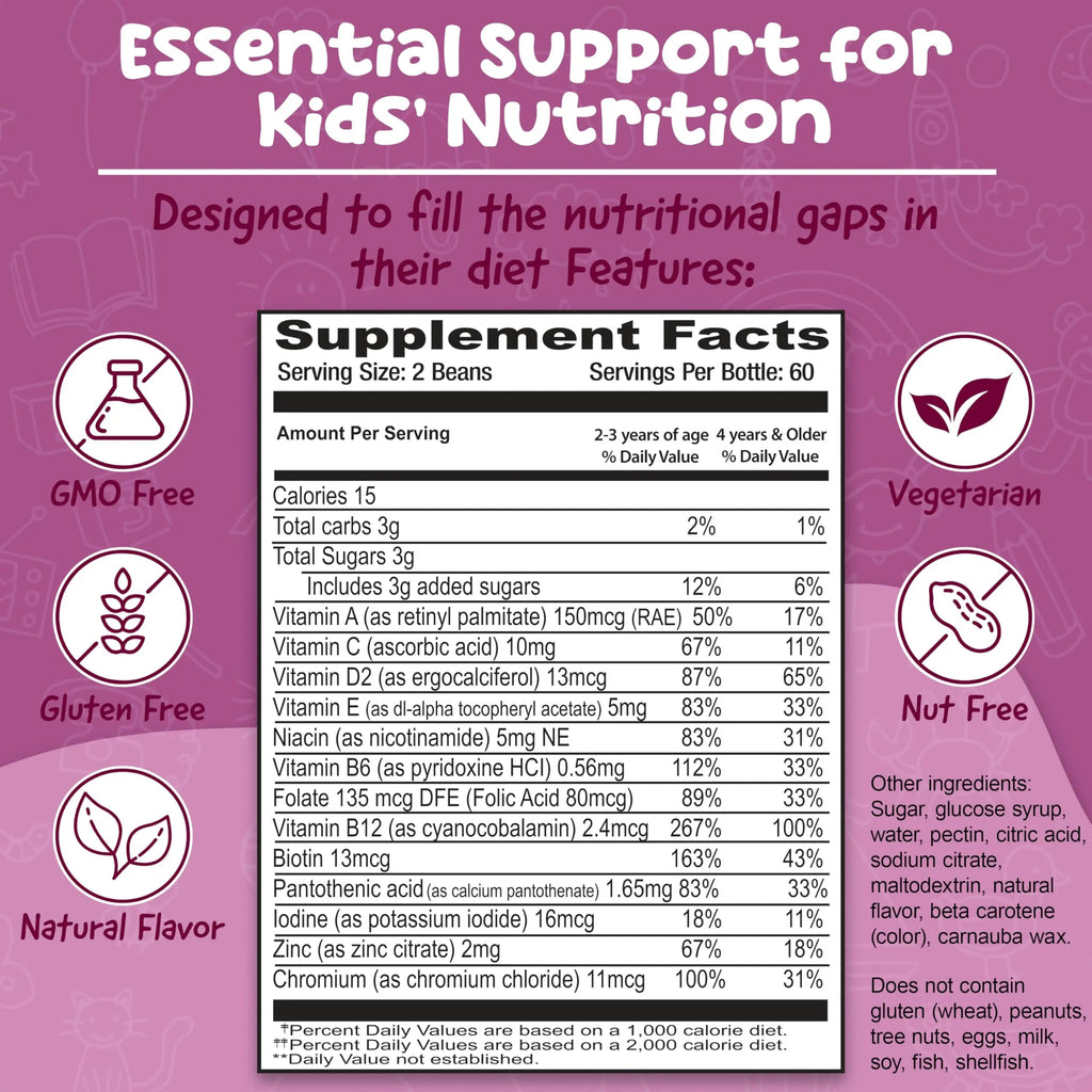 BeElevated Kids Multivitamin Gummies – Tasty Berry-Flavored Zinc Gummies for Children & Adults – Vegetarian, Gluten-Free BeElevated