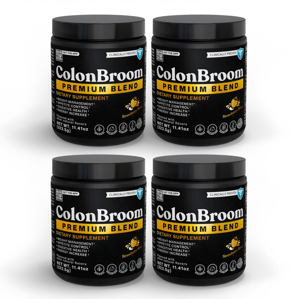 ColonBroom Premium Weight Management Supplement (Strawberry) - Colon Broom Psyllium Husk Fiber Powder Drink - Gluten Free, Non-GMO Colon Cleanse for Bloating Relief & Gut Health, 200 Servings ColonBroomBuy Supplements Australia