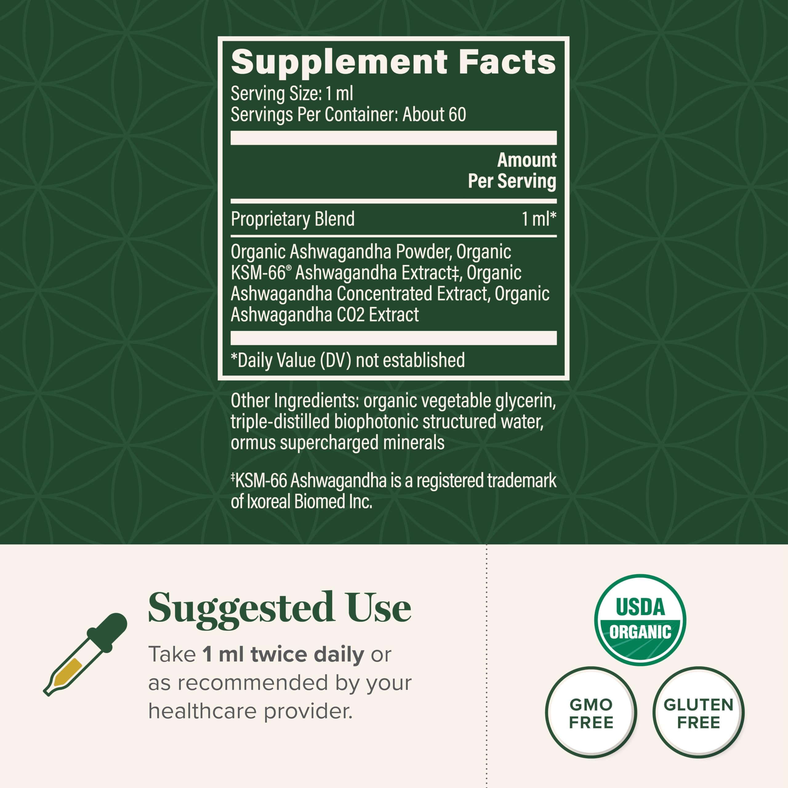 Global Healing Center - Organic Ashwagandha Supplements Drops - KSM-66 Ashwagandha Extra Strength for Men & Women, Helps Promote Relief from Stress, Mood Support, Organic (2 Fl Oz) Global Healing CenterBuy Supplements Australia