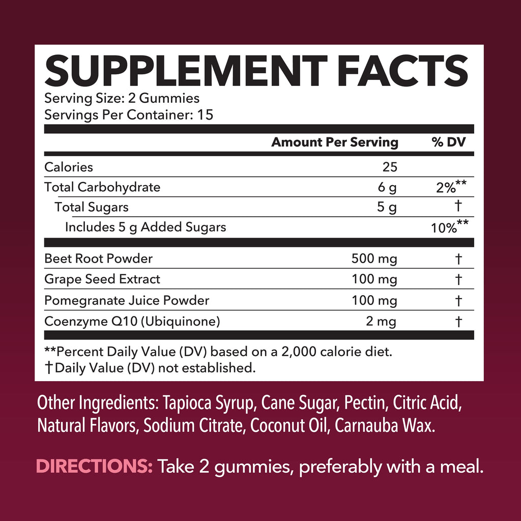 Beet Root Gummies with COQ10 Energy Supplement | Nitric Oxide Supplement for Healthy HAVASU NUTRITIONBuy Supplements Australia