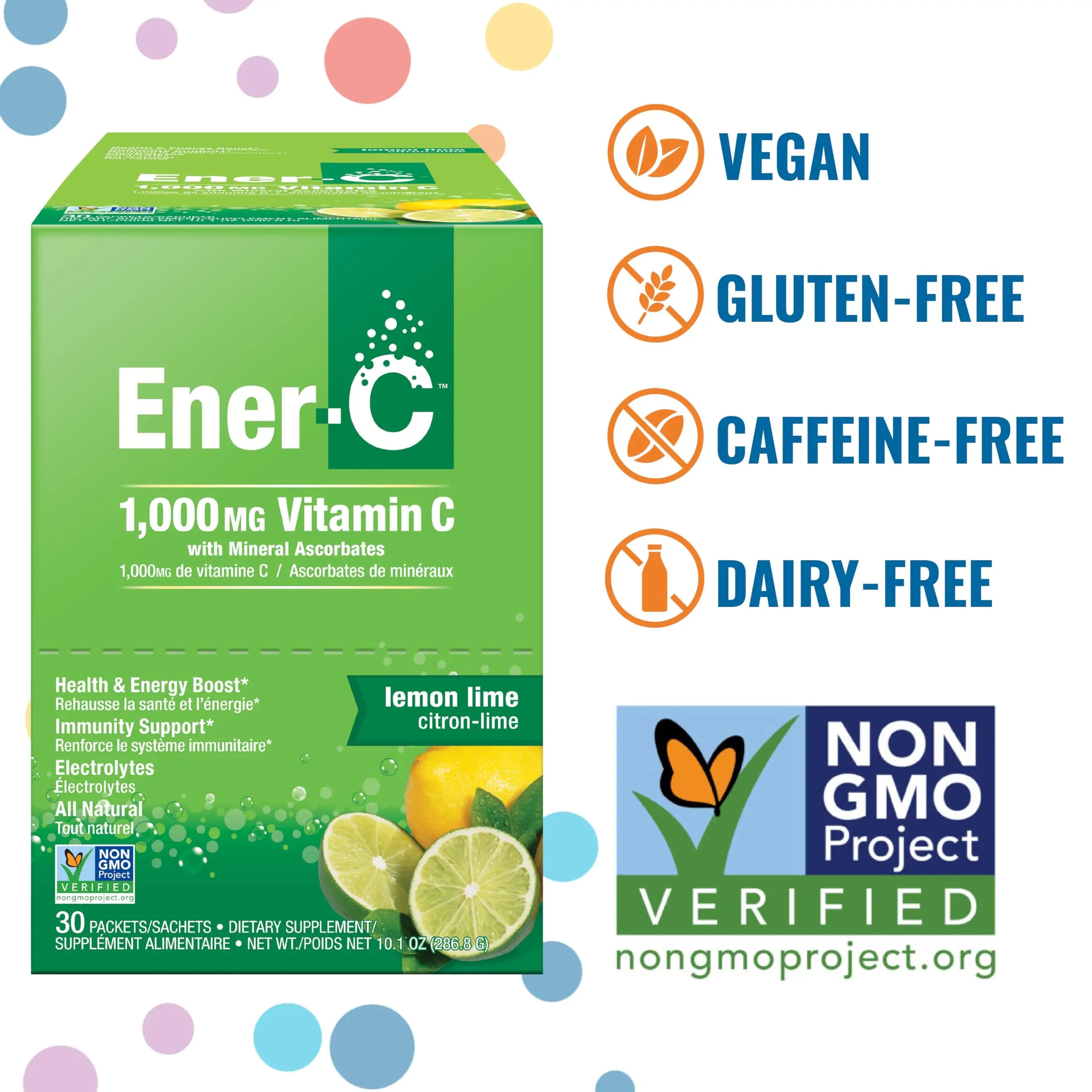 Ener-C Multivitamin Drink Mix - Vitamin Packets for Water, Electrolytes Powder Packets, Vitamin Drink Mix, Hydration Liquid Mix Ener-C