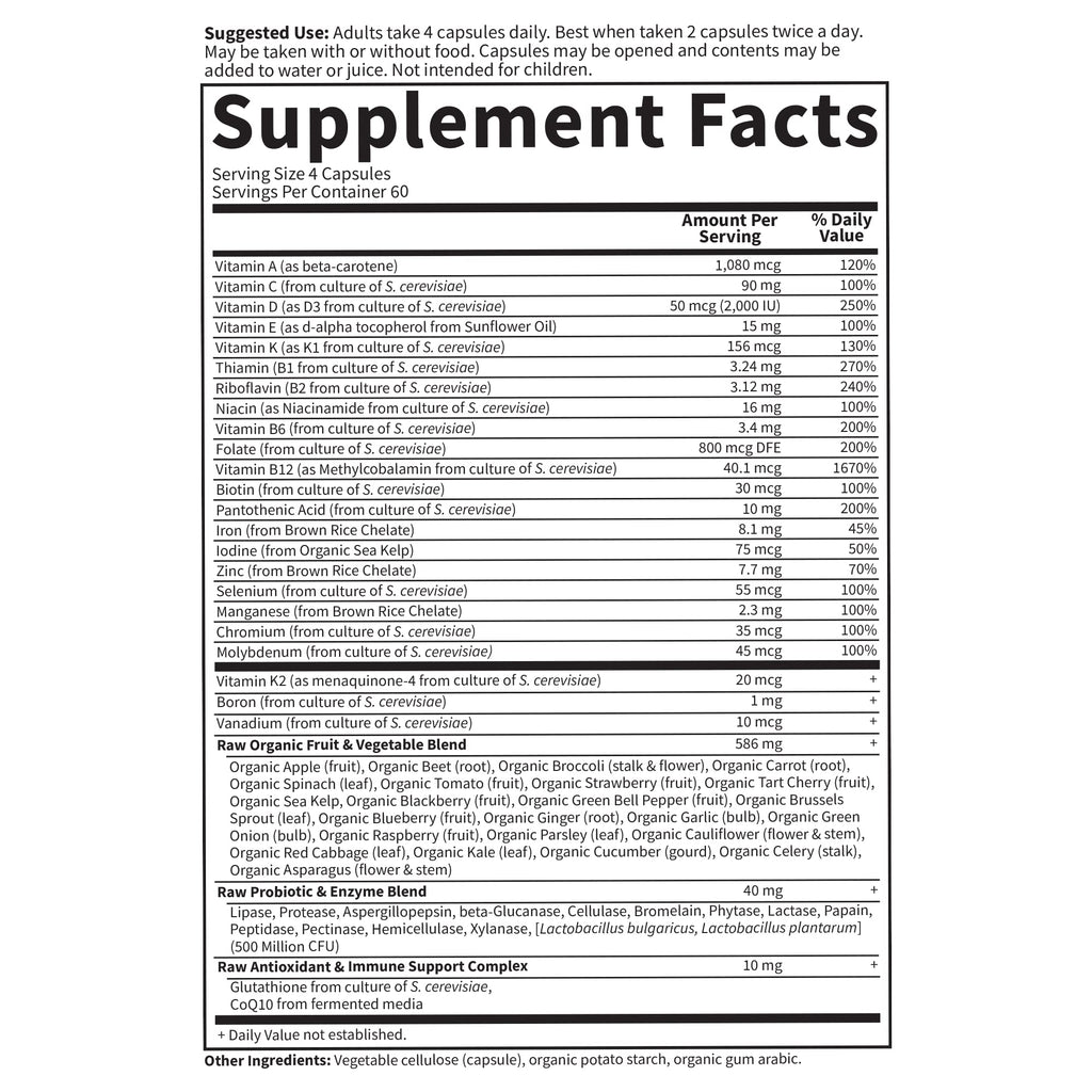 Garden of Life Multivitamin for Women, Vitamin Code Women's Multi - Whole Food Womens Multi Vitamins, Iron, Folate not Folic Acid, Vitamin A and Probiotics Garden of LifeBuy Supplements Australia