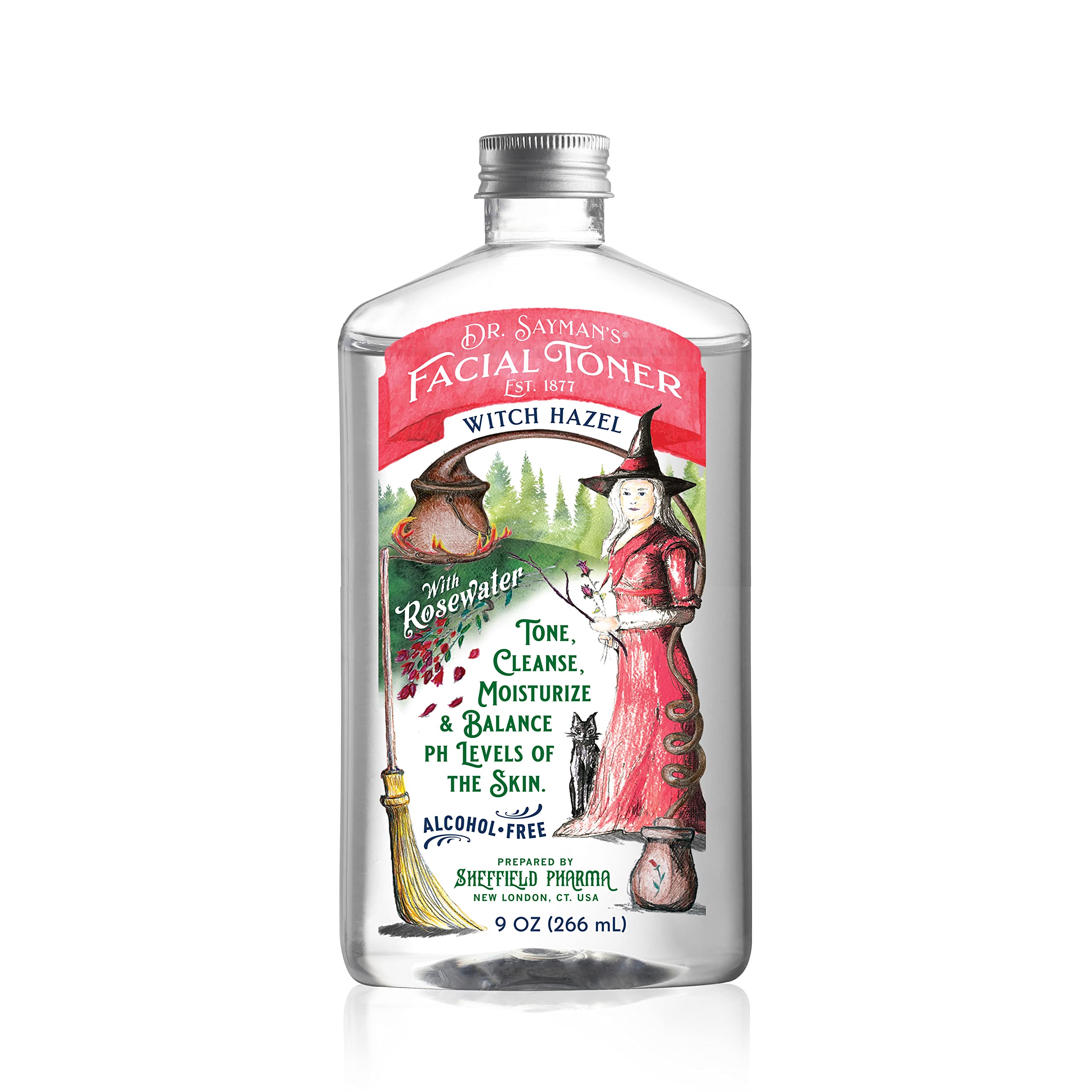 Dr. Saymans Alcohol-Free Facial Toner with Witch Hazel, Rosewater & Rice Protein, Removes Impurities & Hydrates Your Face, 9 oz Sayman Salve buy supplements Au