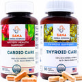 Two bottles of Sana Herbal Sciences supplements with capsules on a white background