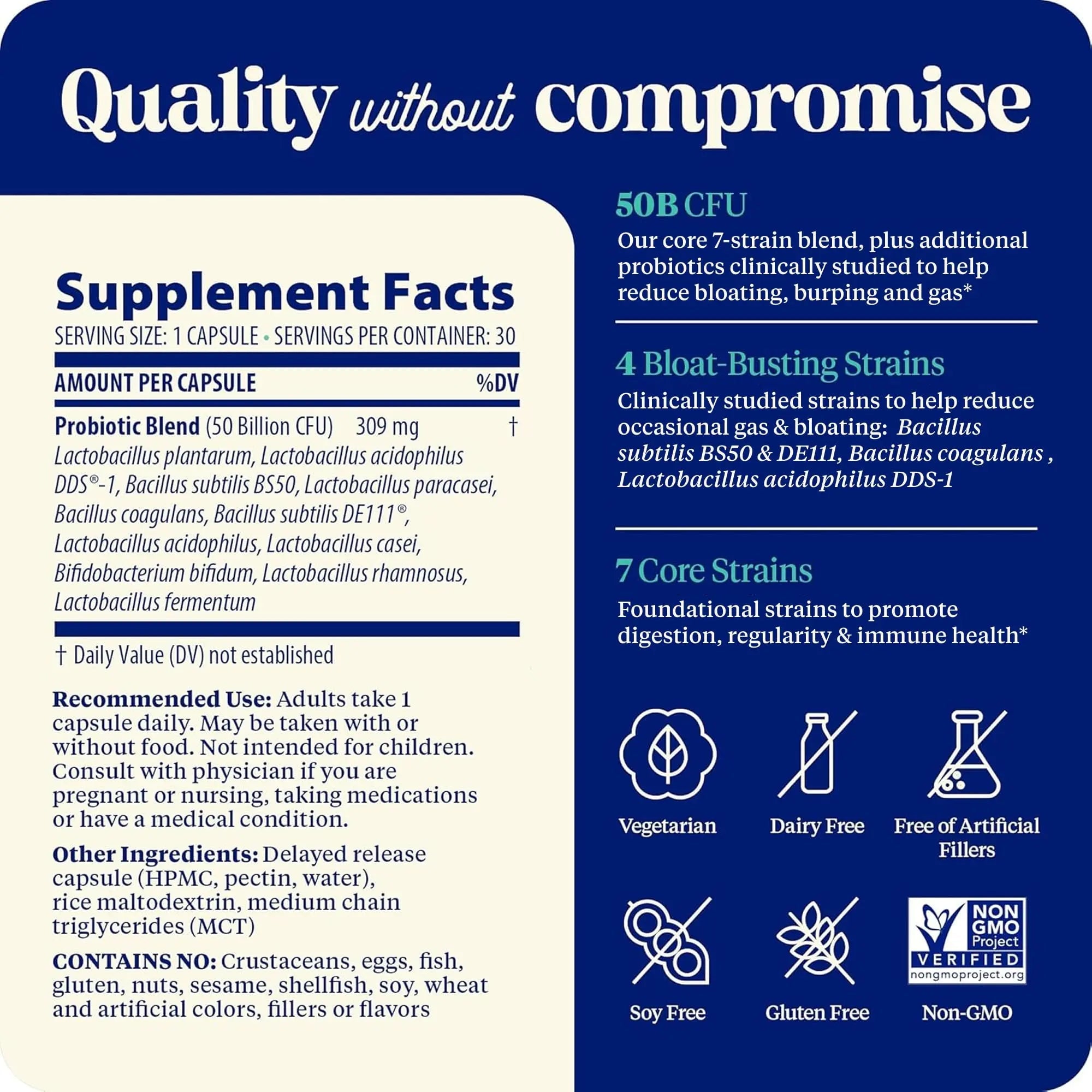 Enzymedica SubCulture Probiotics for Gas & Bloating, 50 Billion CFU, Supports Immune & Digestive Health, Regularity & Gut Flora, 30 Count EnzymedicaBuy Supplements Australia