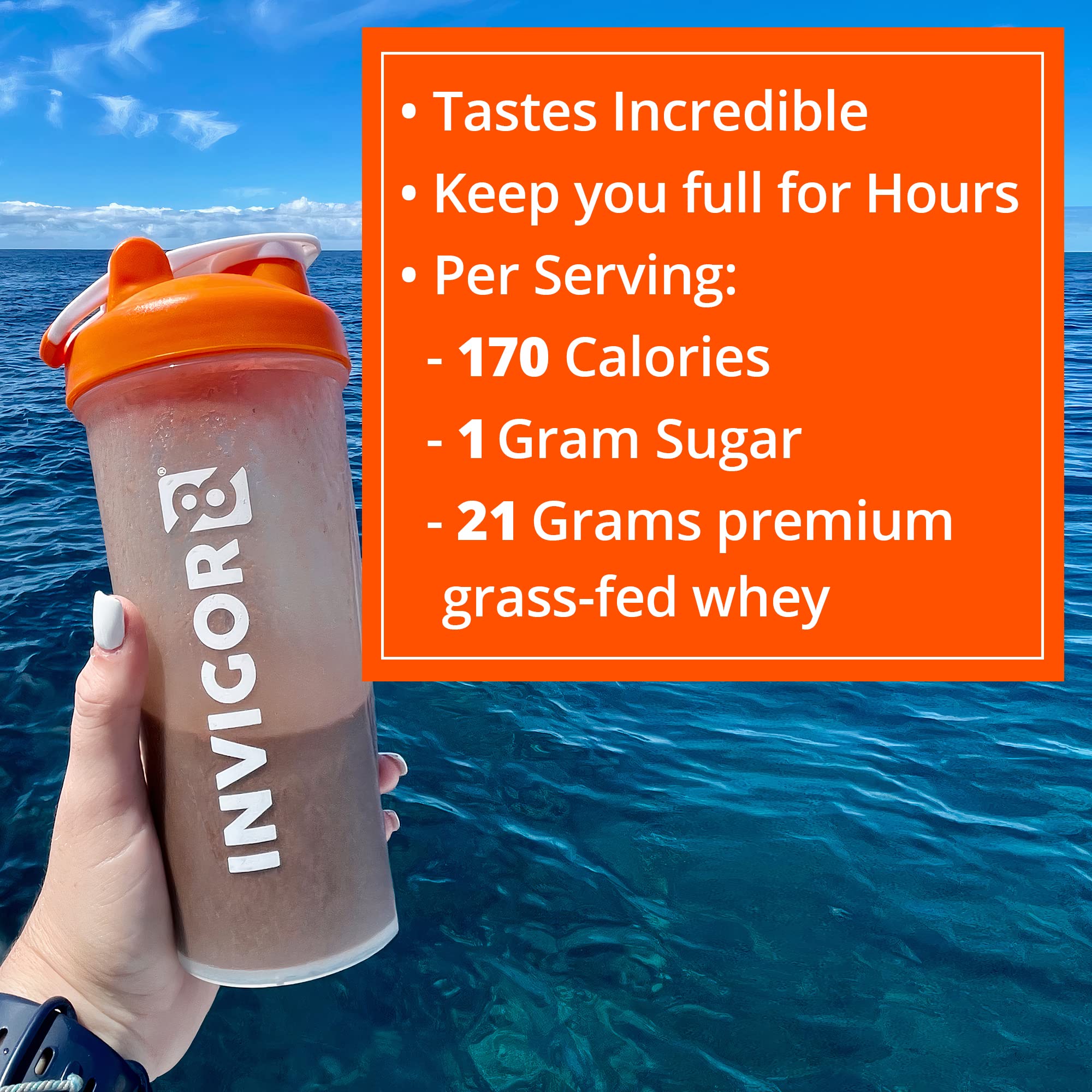 INVIGOR8 Superfood Grass Fed Whey Protein Isolate Shake Chocolate Brownie Gluten INVIGOR8Buy Supplements Australia