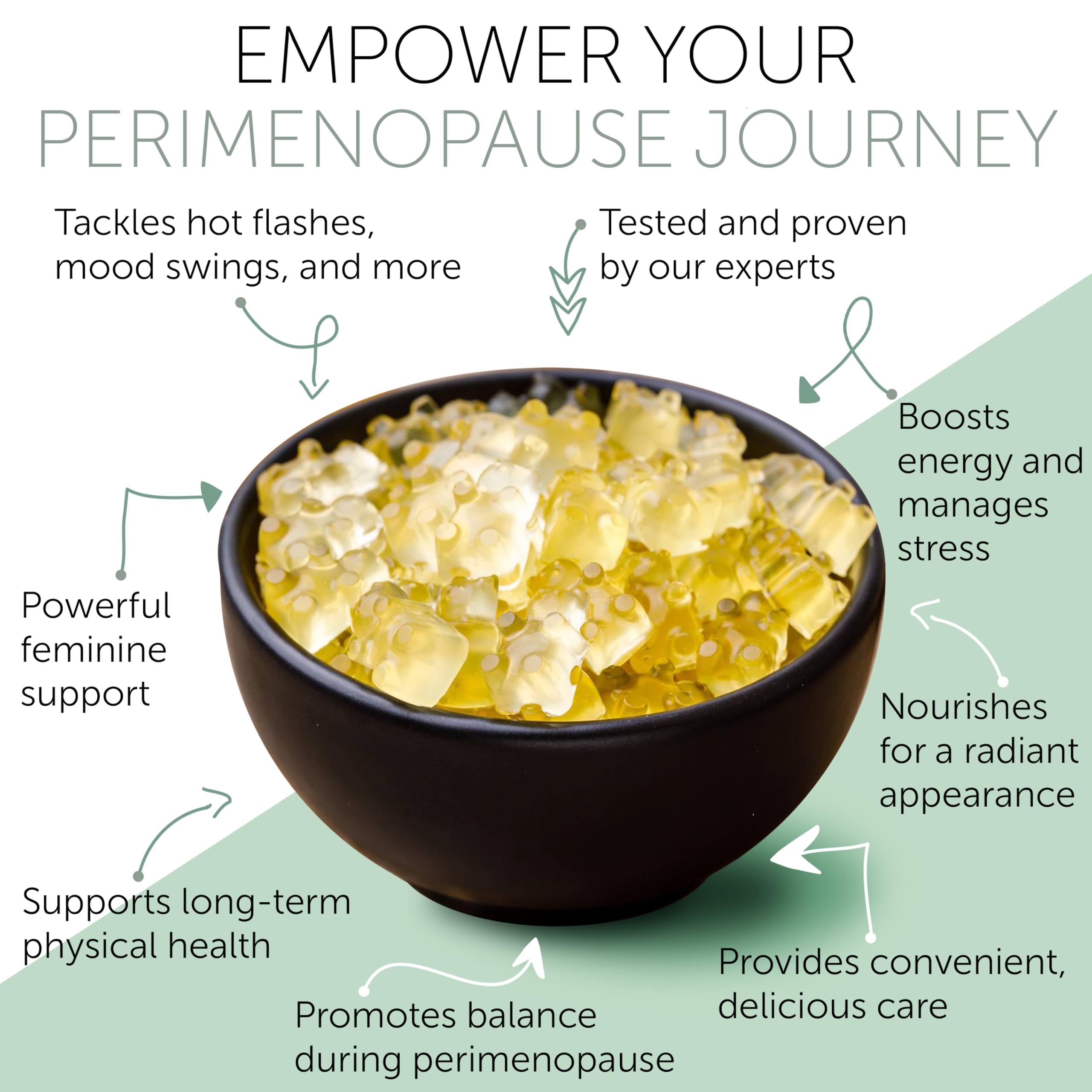 Perimenopause Supplements Women | Premenopausal Gummy Vitamins | Relief for Hormonal Balance & Mood Swings | Supports Menstrual Cycle Regulation | 60 Vegan Gummies Terramed Just Think ComfortBuy Supplements Australia