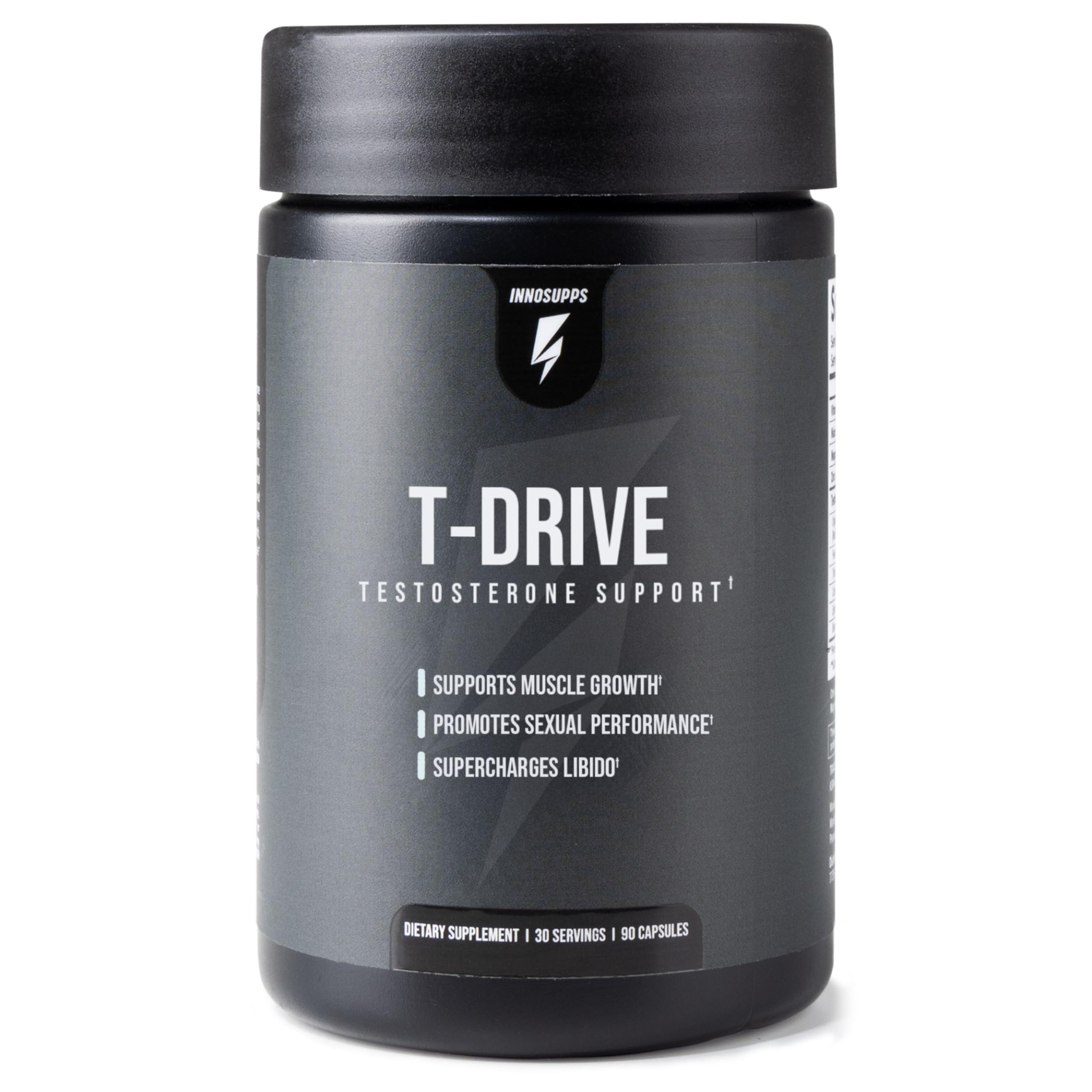 InnoSupps T-Drive Testosterone Booster Enhance Performance Amplify Muscle Growth, Increase Libido & Energy Levels w/KSM-66 Ashwagandha, Magnesium, Vitamin D, Niacin Boron, Fenugreek, 90 Caps, 30 Days InnoSuppsBuy Supplements Australia