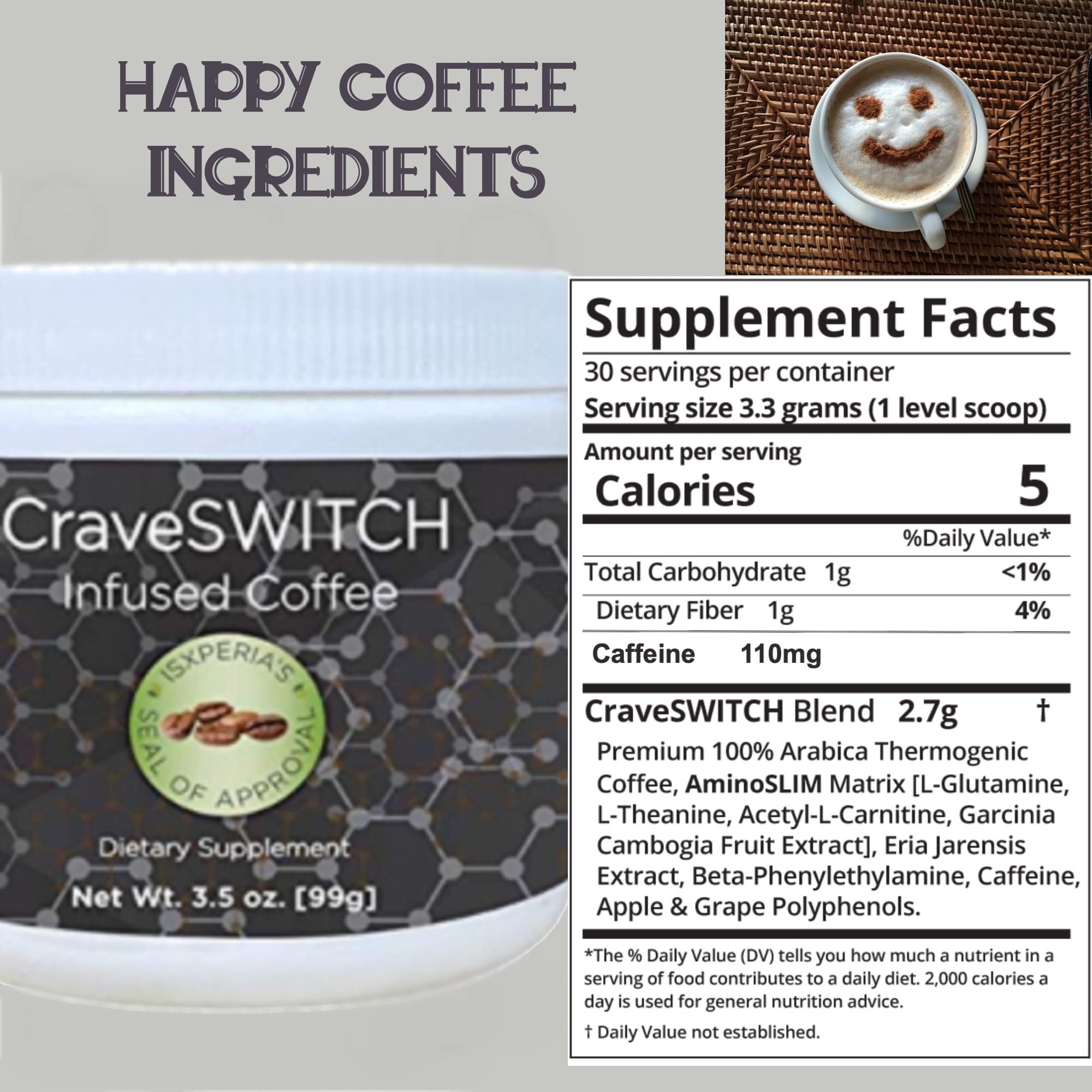 isXperia CraveSWITCH Bold Coffee - Colombian Arabica Coffee with Antioxidants isXperiaBuy Supplements Australia