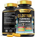 Tenmido Colostrum Supplement - 8in1 Formula - Combine with Turmeric, Ceylon Cinnamon, Quercetin, Royal Jelly, Dandelion, L- Glutamine, and Black Pepper - Digestive Health Support - 120 Capsules TenmidoBuy Supplements Australia