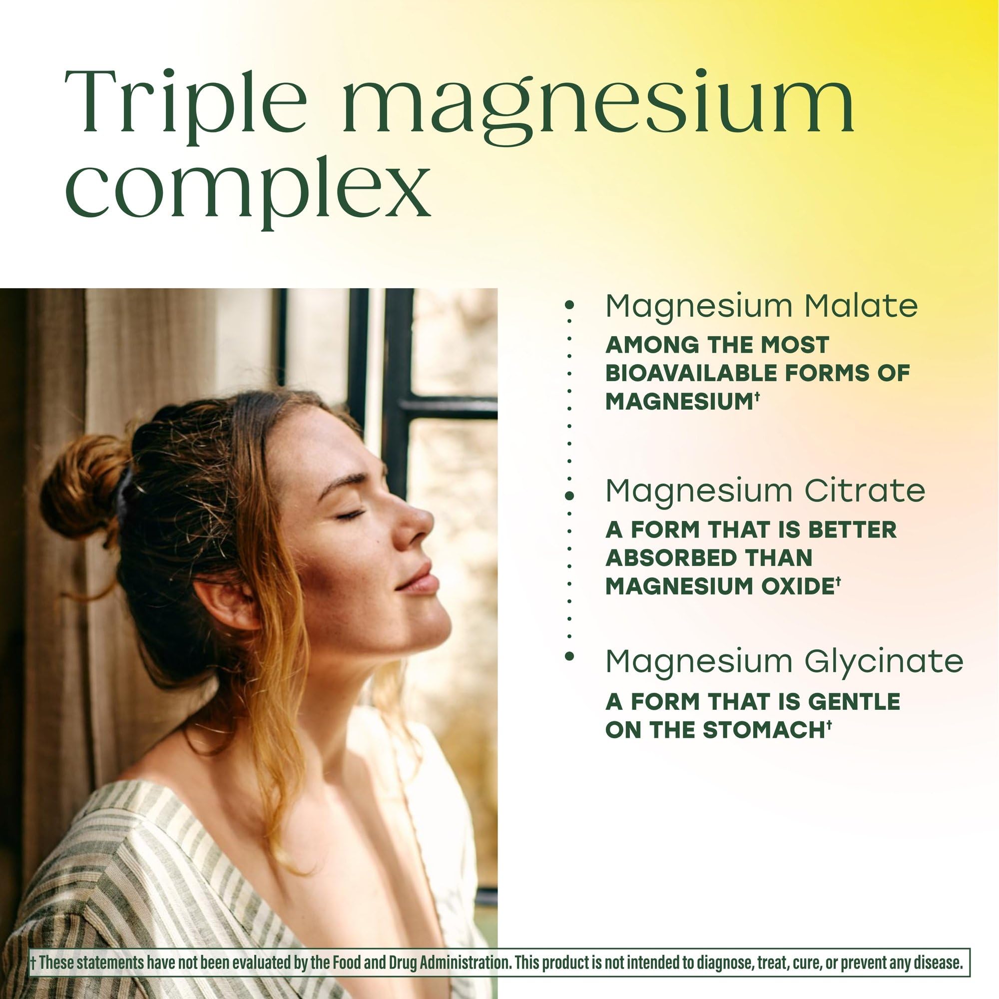 MegaFood Magnesium Glycinate, Citrate, Malate 300mg Supplement - Highly Absorbable Blend to Support Heart, Nerve Health & Relaxation, Triple Magnesium Complex Supplement, 60 Capsules (30 Servings) MegaFoodBuy Supplements Australia