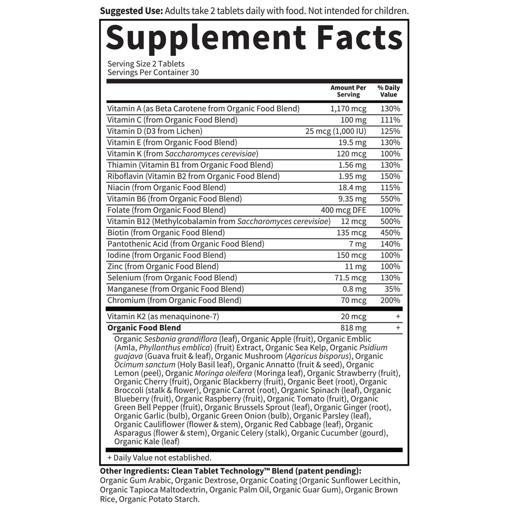 Garden of Life Organics Whole Food Multivitamin for Men, 60 Tablets, Vegan Mens Vitamins and Minerals for Health and Well-Being Garden of LifeBuy Supplements Australia